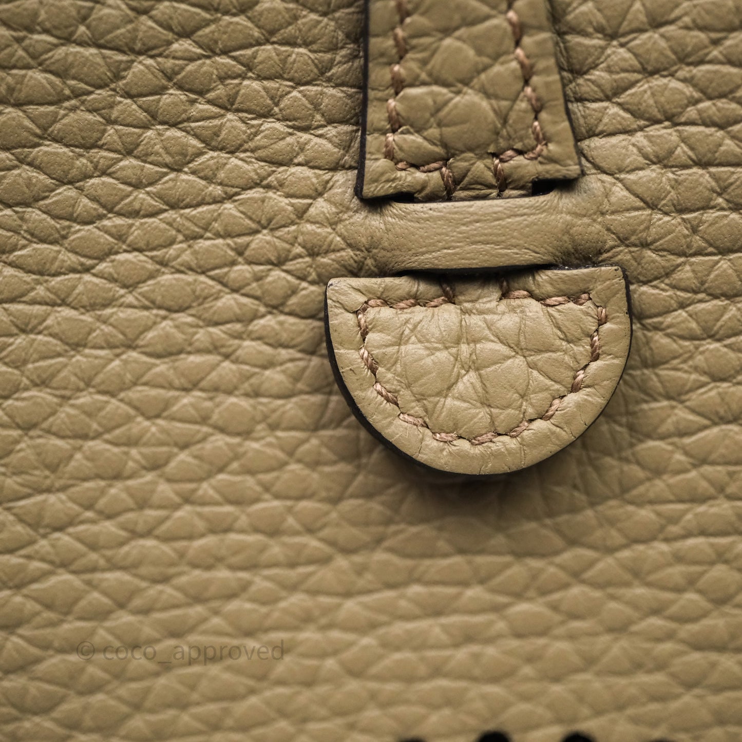 Hermès Mini Evelyne 16 Beige Marfa 8Q Clemence Gold Hardware
