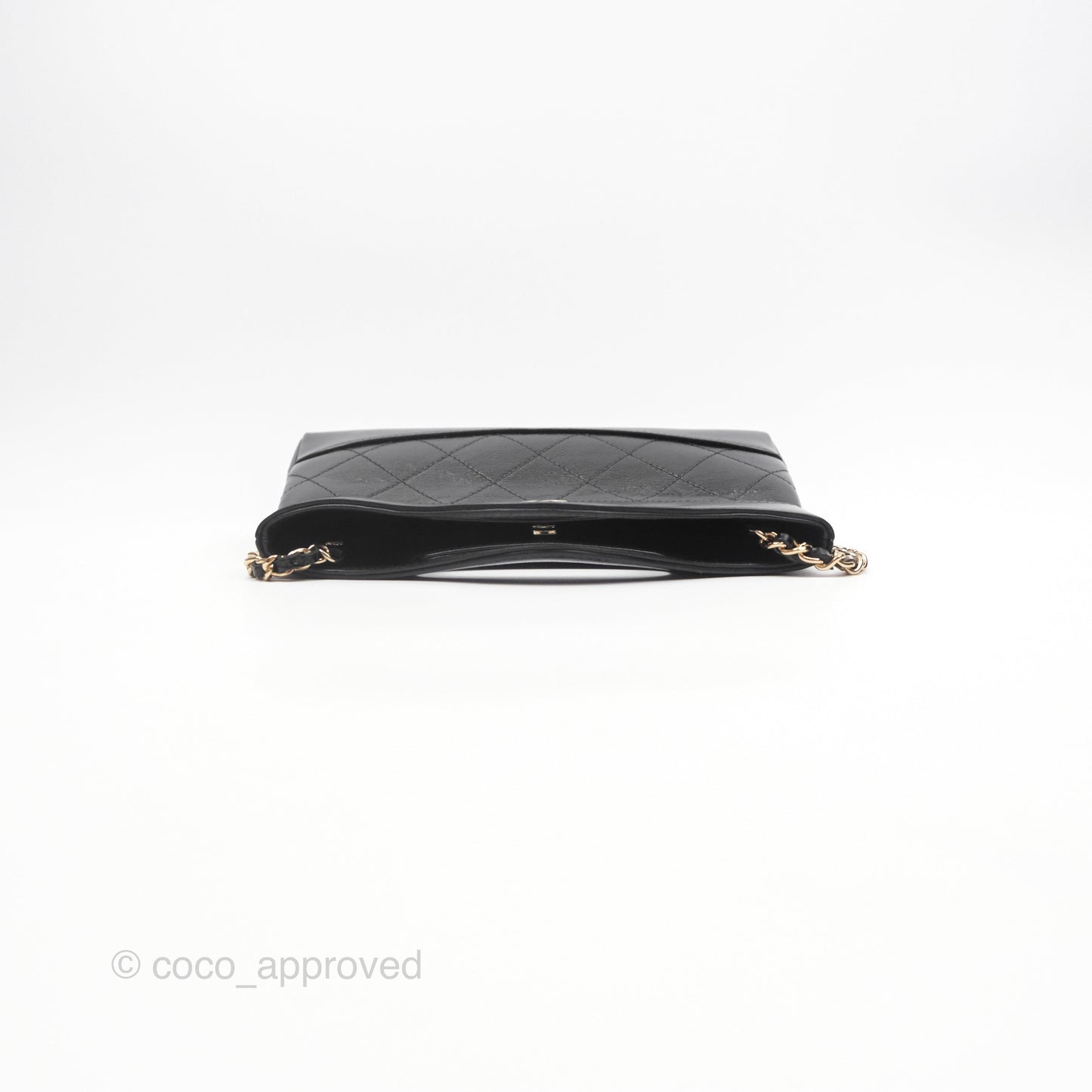Chanel Nano 31 Black Shiny Calfskin Gold Hardware