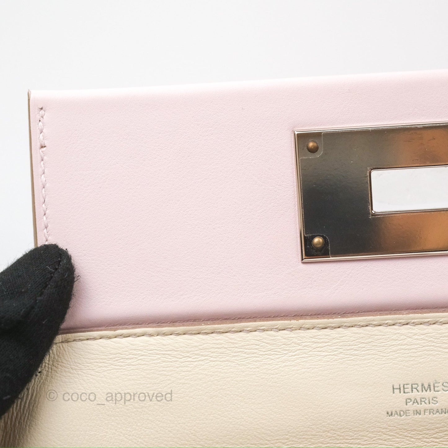 Hermès 24/24 21 Mini Mauve Pale Evercolor/Swift Palladium Hardware