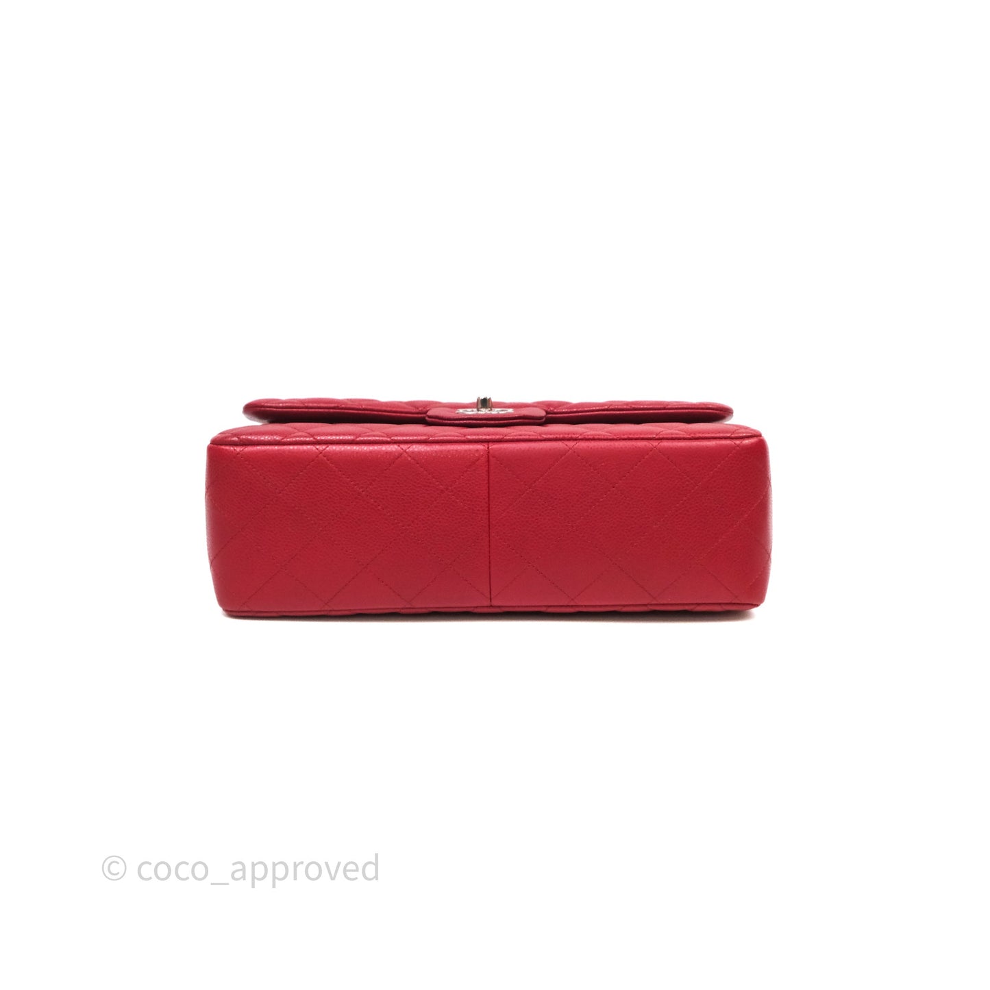 Chanel Jumbo Double Flap Red Caviar Silver Hardware⁣⁣