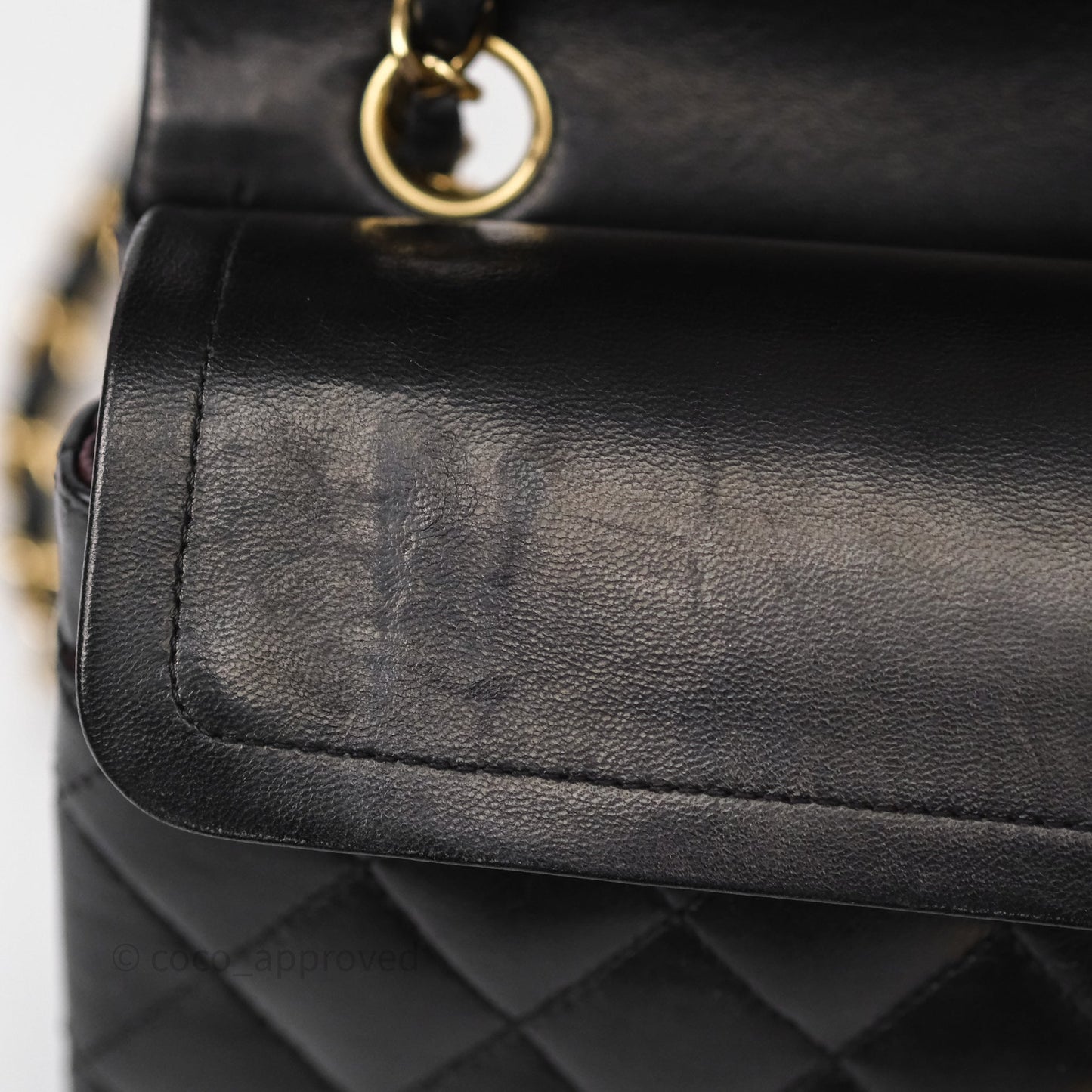 Chanel Small Classic Flap Quilted Black Lambskin Gold Hardware