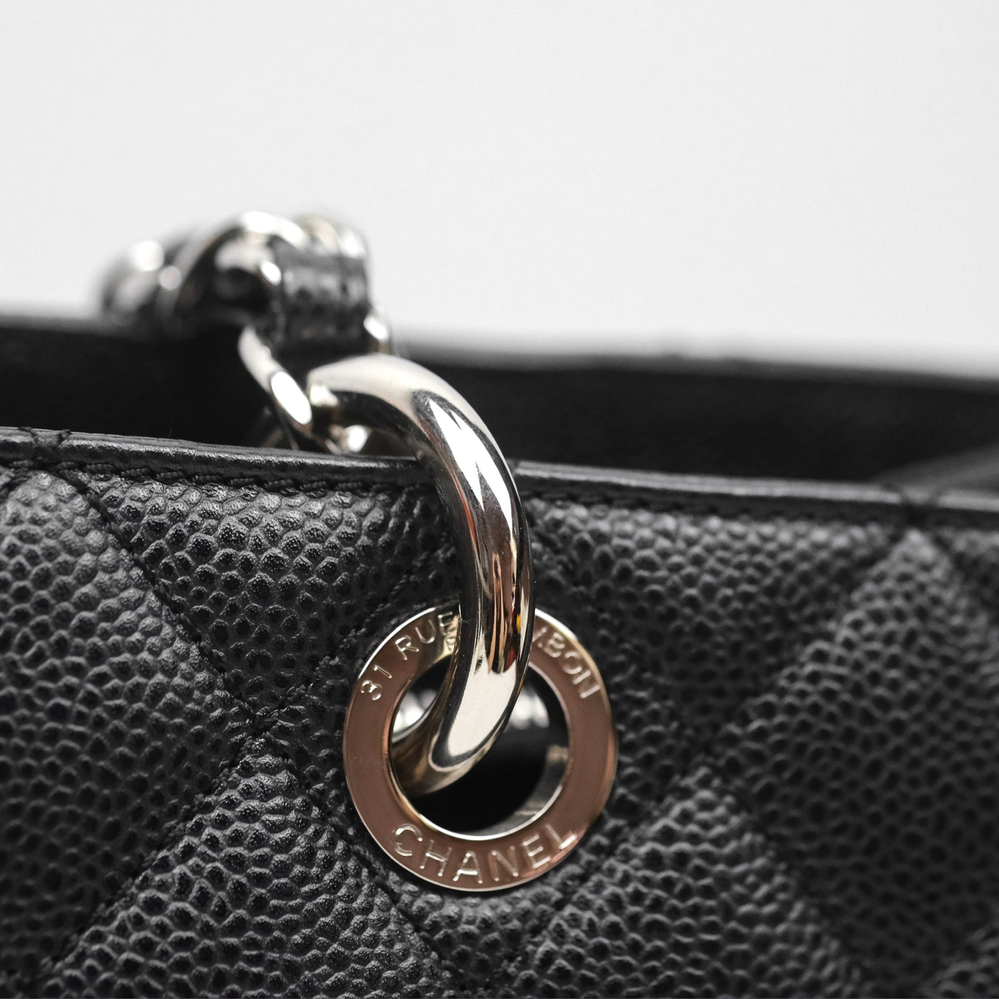 Chanel GST Black Caviar Silver Hardware