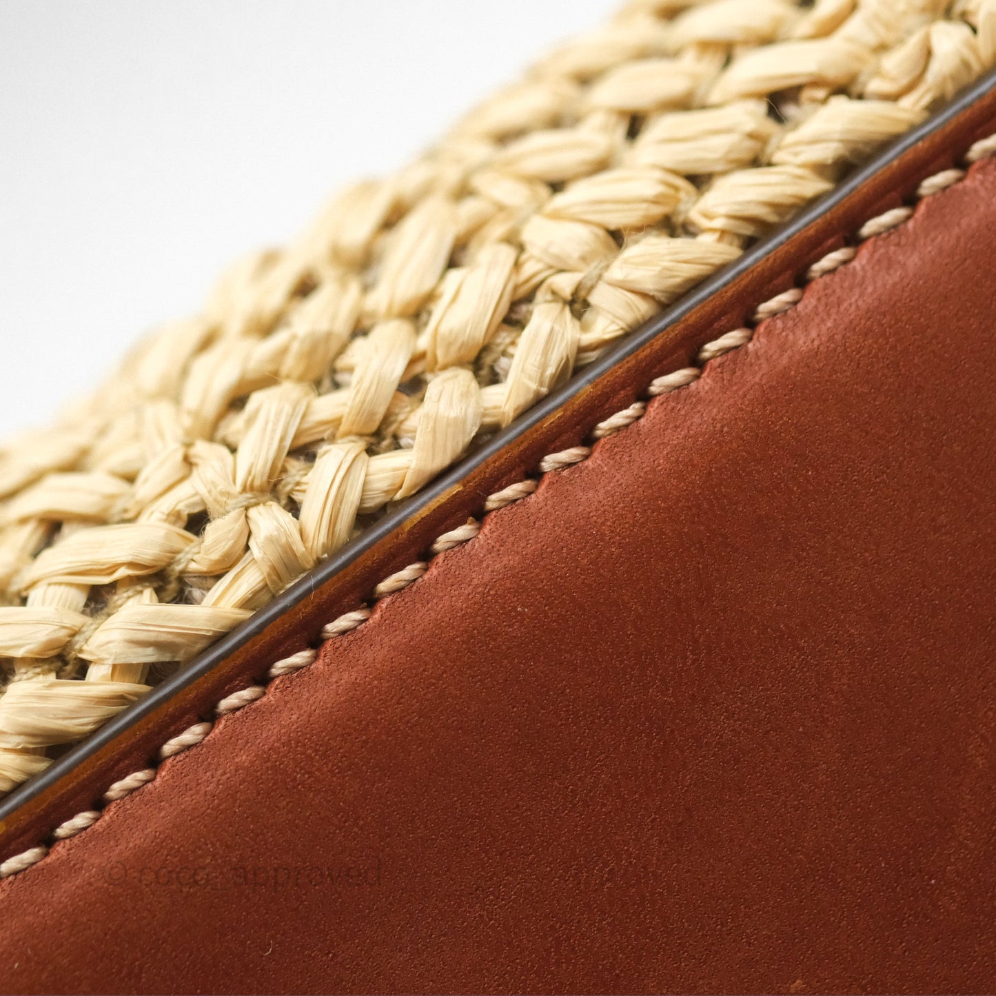 Delvaux Cool Box MM Bohème Raffia Brown