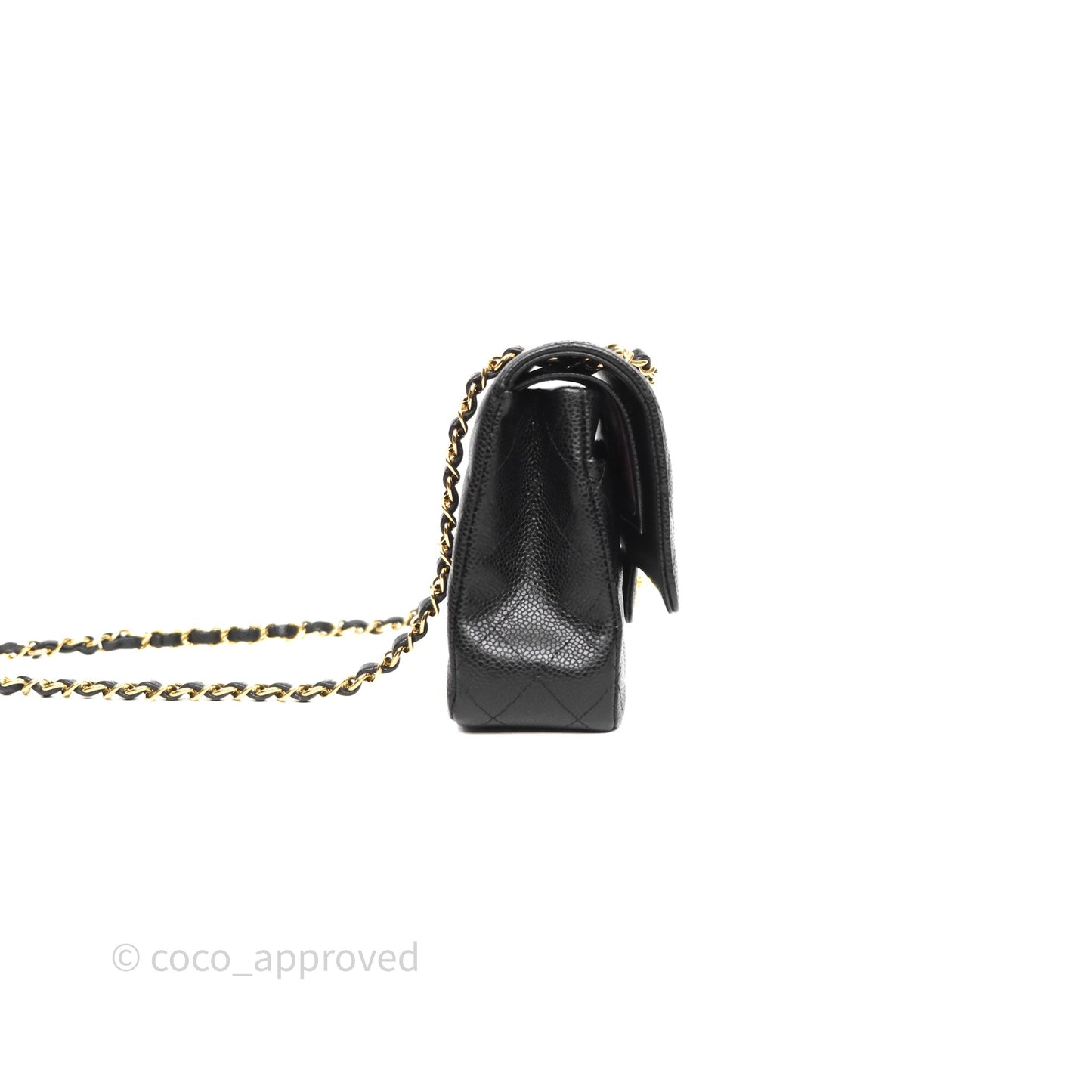 Chanel Classic M/L Medium Flap Quilted Black Caviar Gold Hardware