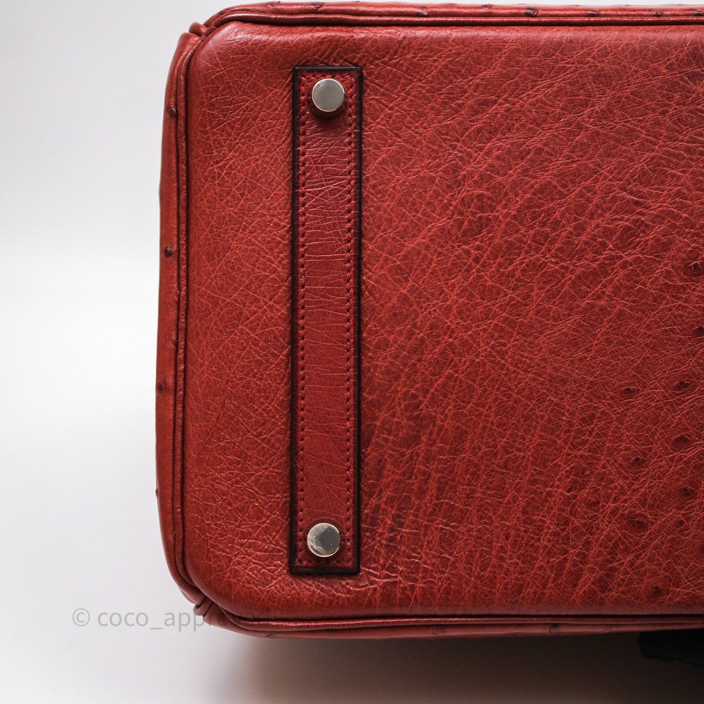 Hermès Birkin 35 Rouge H Ostrich Palladium Hardware