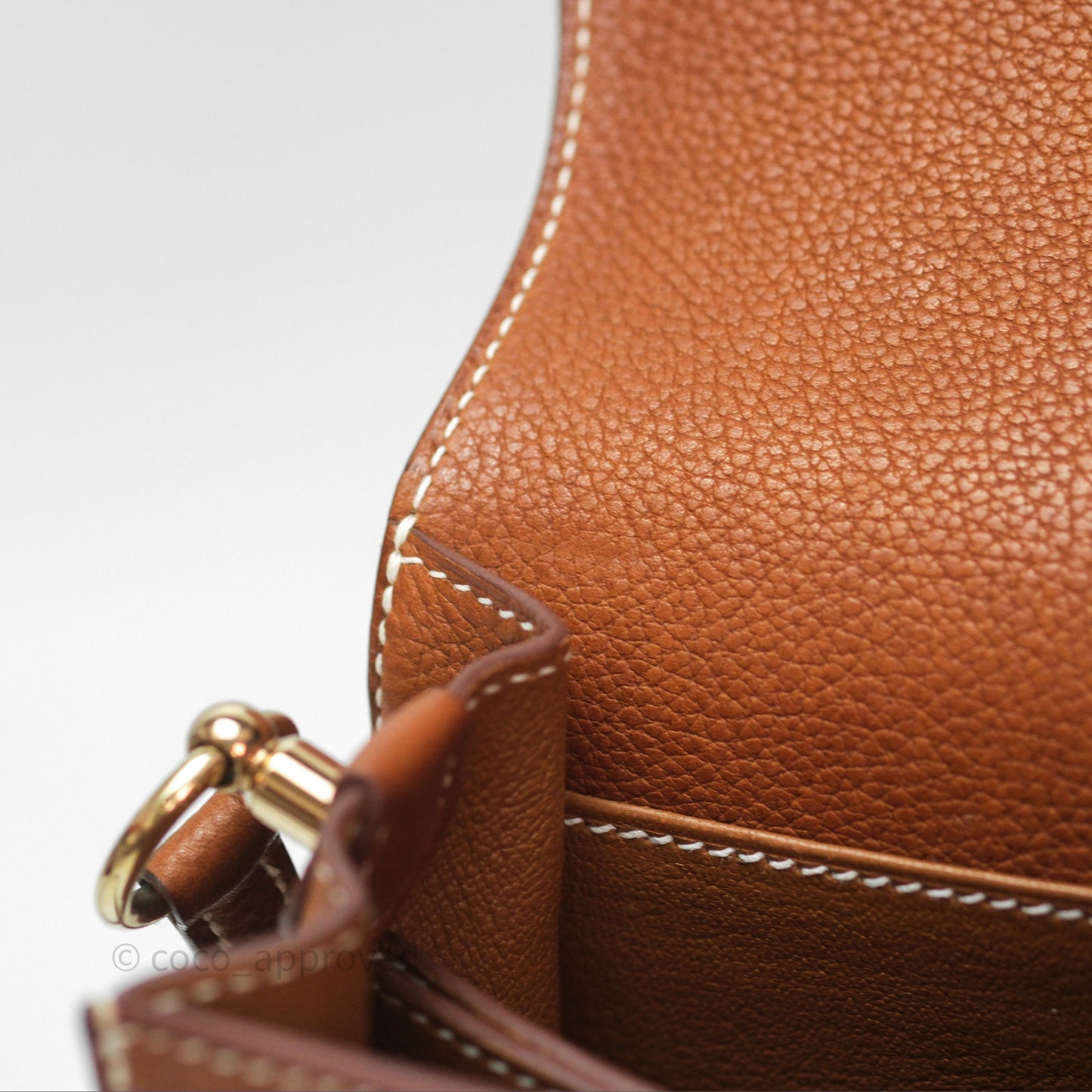 Hermès Roulis Mini Fauve 34 Barenia Gold Hardware