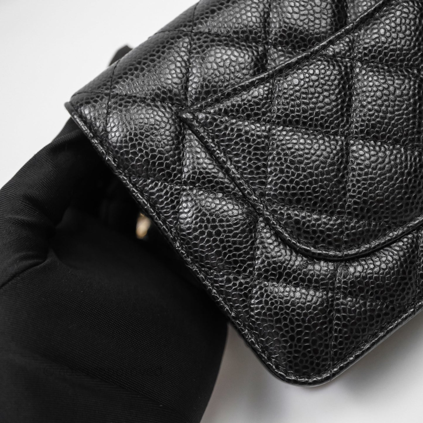 Chanel Quilted WOC Black Caviar Gold Hardware