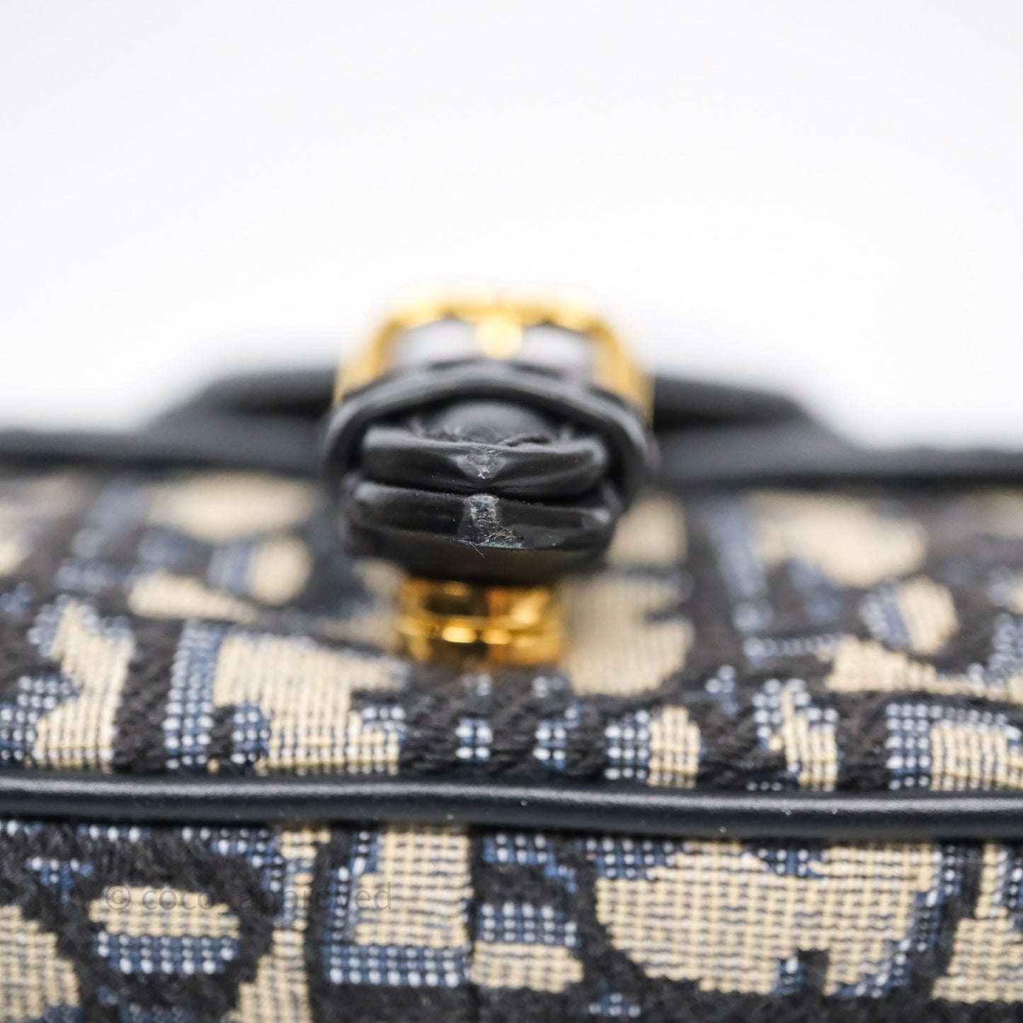 Christian Dior Bobby East-West Bag Blue Oblique Jacquard Canvas