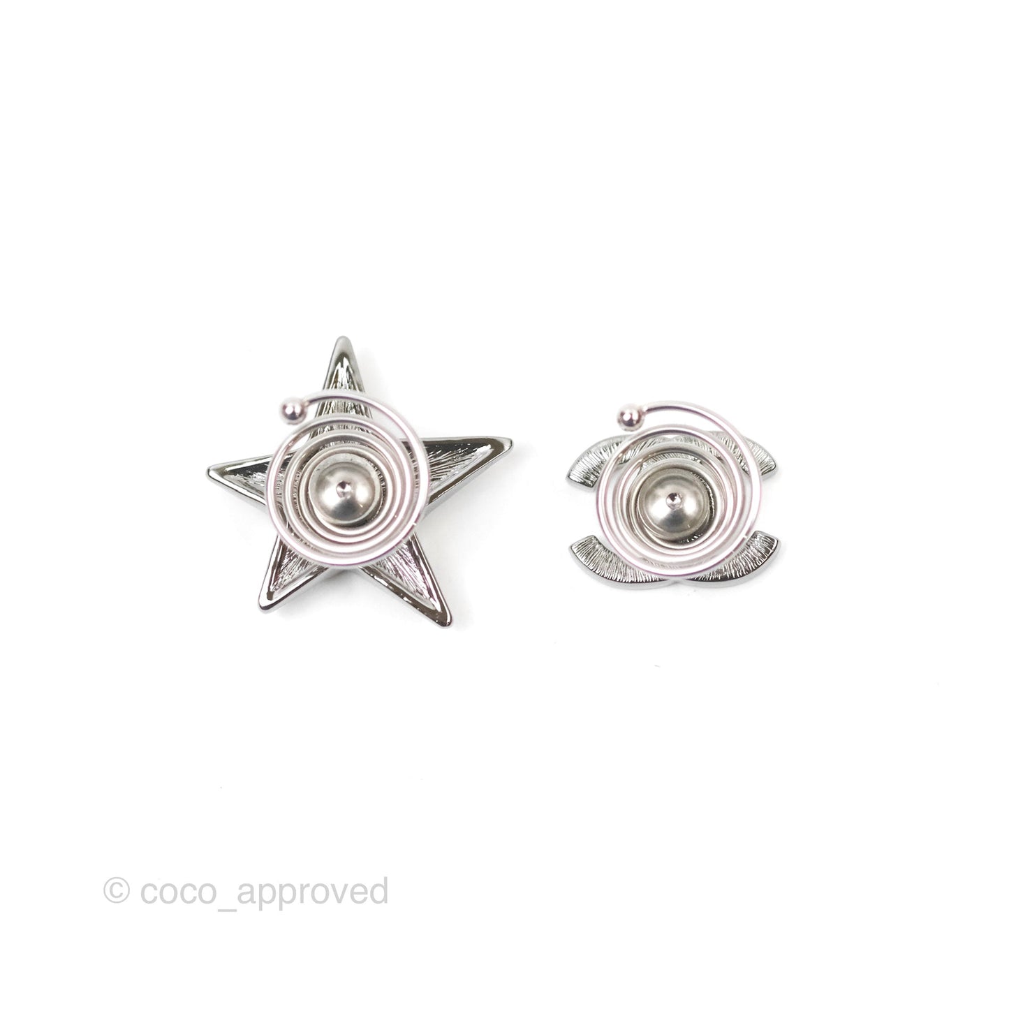 Chanel CC Crystal Star Hair Accessories Gun Metal 22C