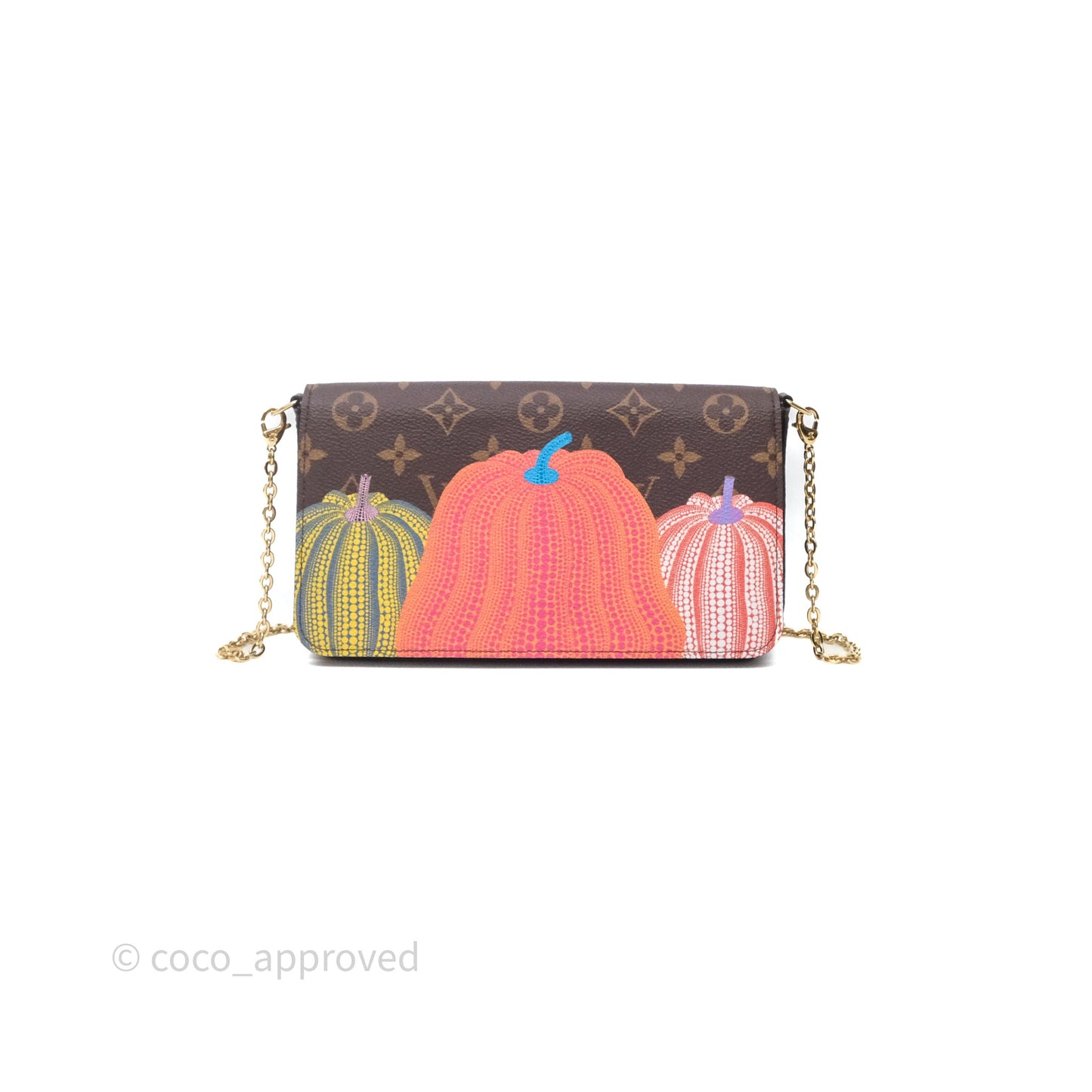 Louis Vuitton X Yayoi Kusama Pochette Felicie in Monogram Pumpkins