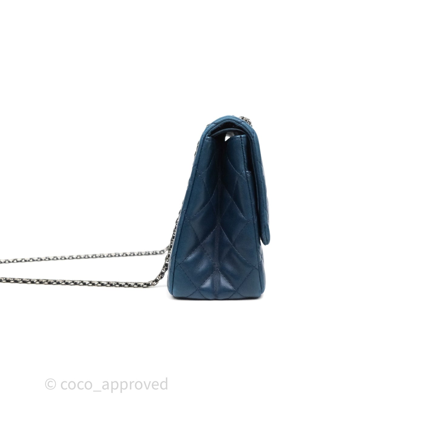 Chanel Reissue 227 Quilted Navy Lambskin Ruthenium Hardware