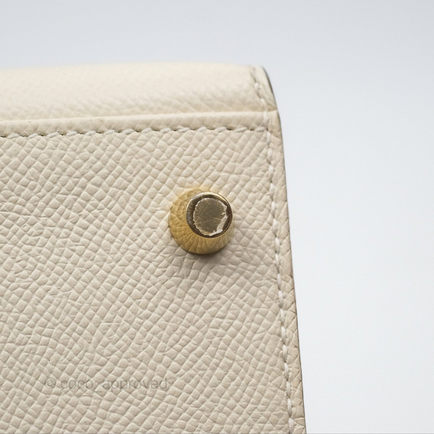 Hermès Kelly 28 Sellier Craie 10 Epsom Gold Hardware
