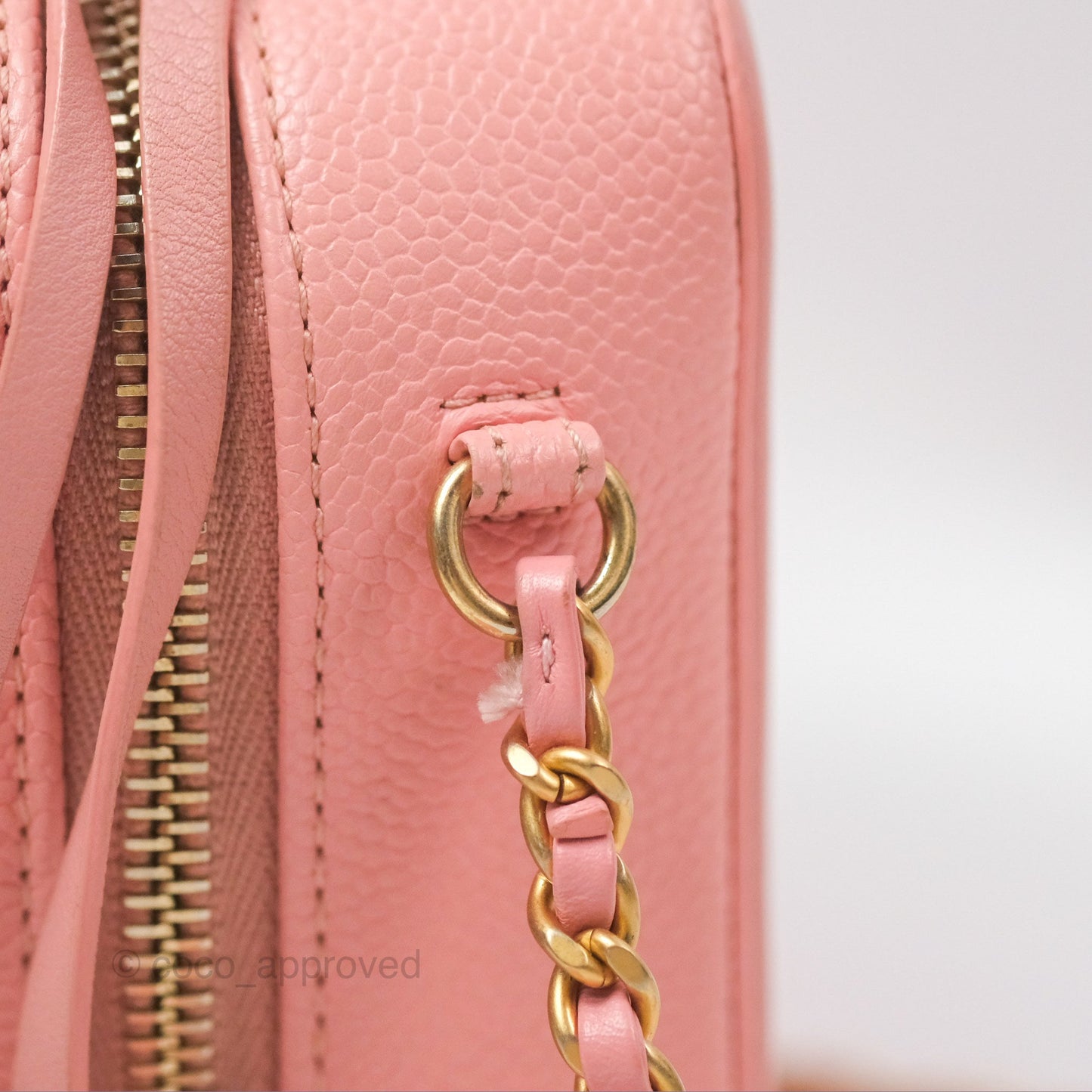Chanel Quilted Small CC Filigree Vanity Case Dusty Pink Caviar Gold Hardware