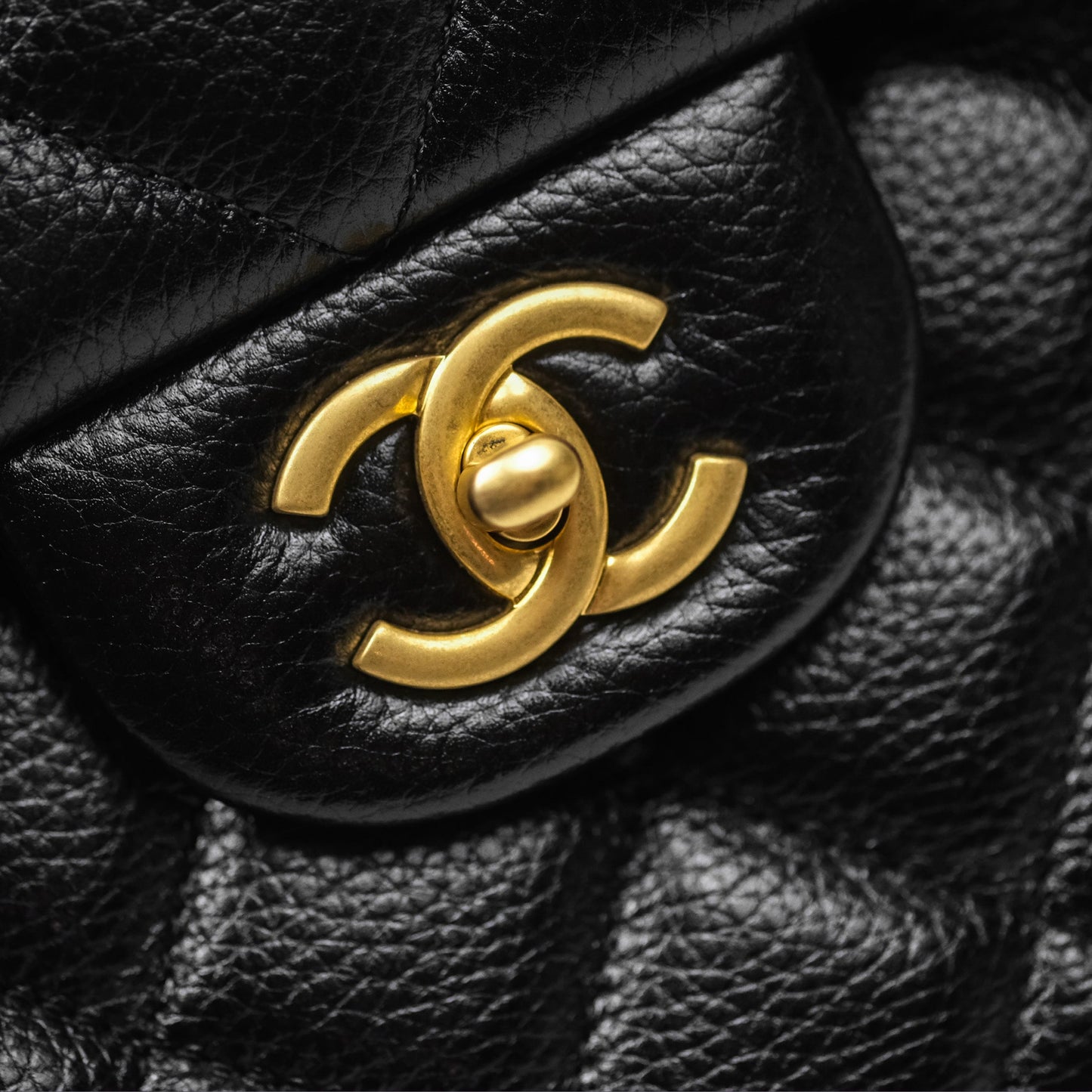Chanel Quilted XXL Classic Flap Travel Bag Black Caviar Aged Gold Hardware 24C