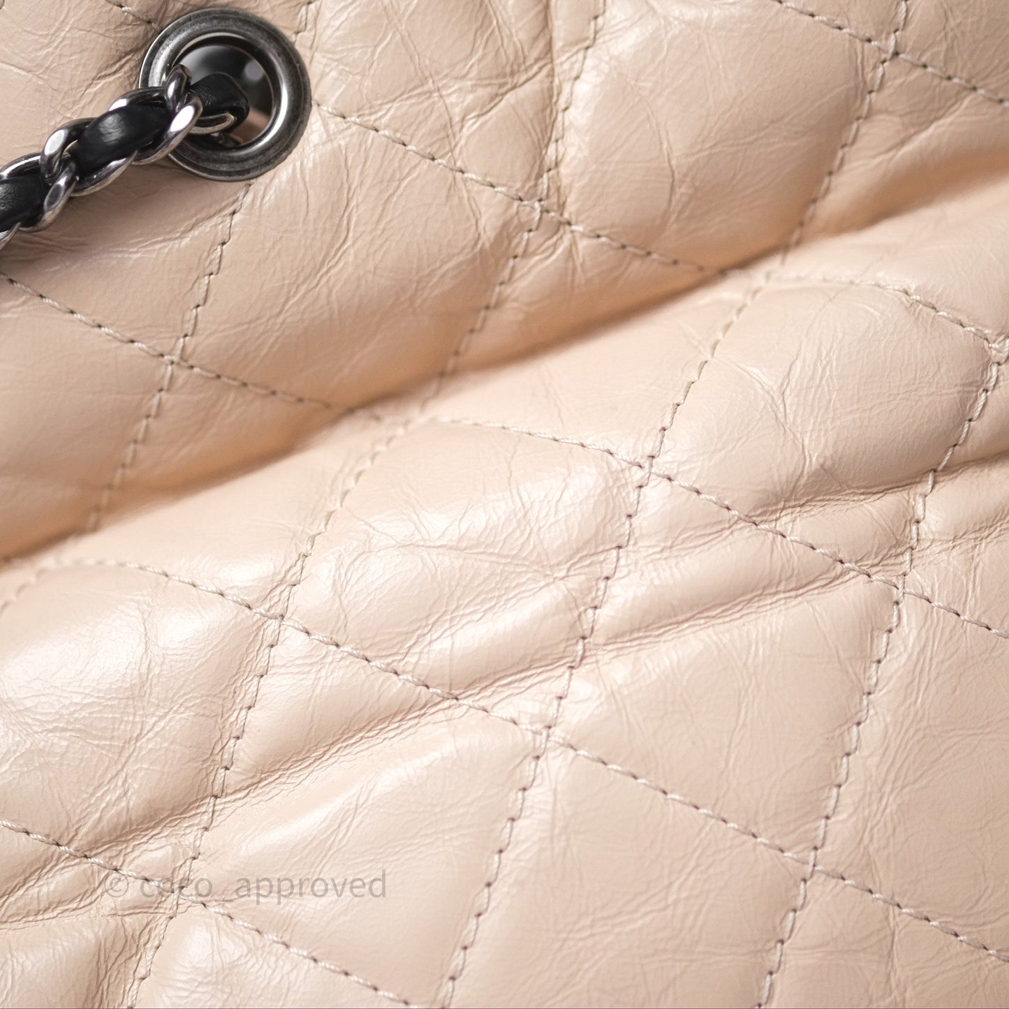 Chanel Small Gabrielle Backpack Beige Black Aged Calfskin