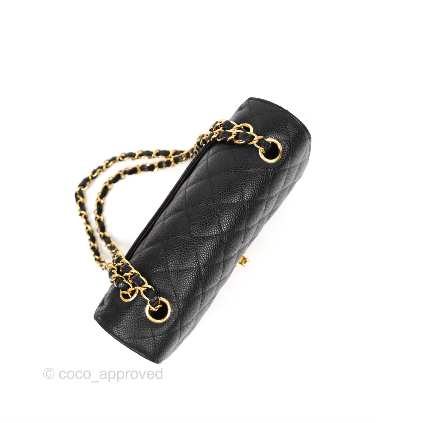 Chanel Small Classic Quilted Flap Black Caviar Gold Hardware