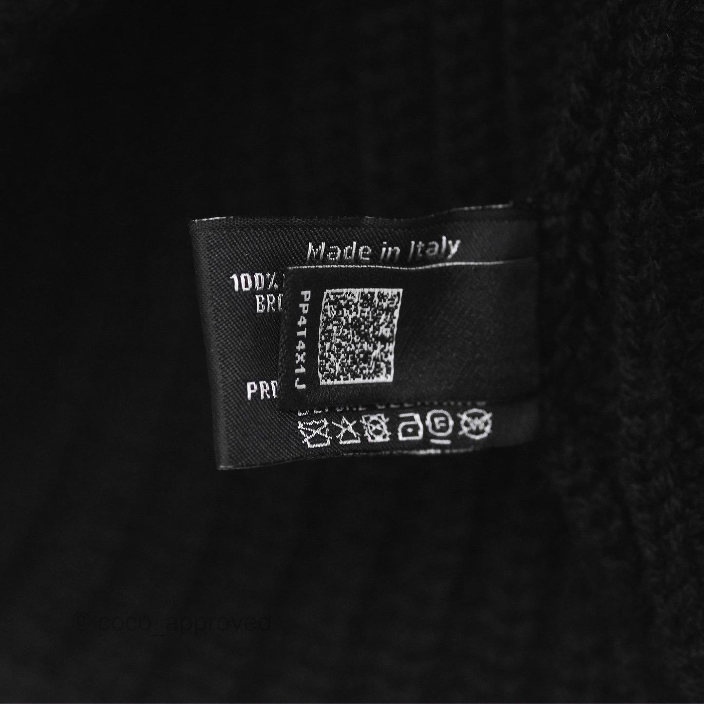 Chanel Sequin Logo Cashmere Beanie Black