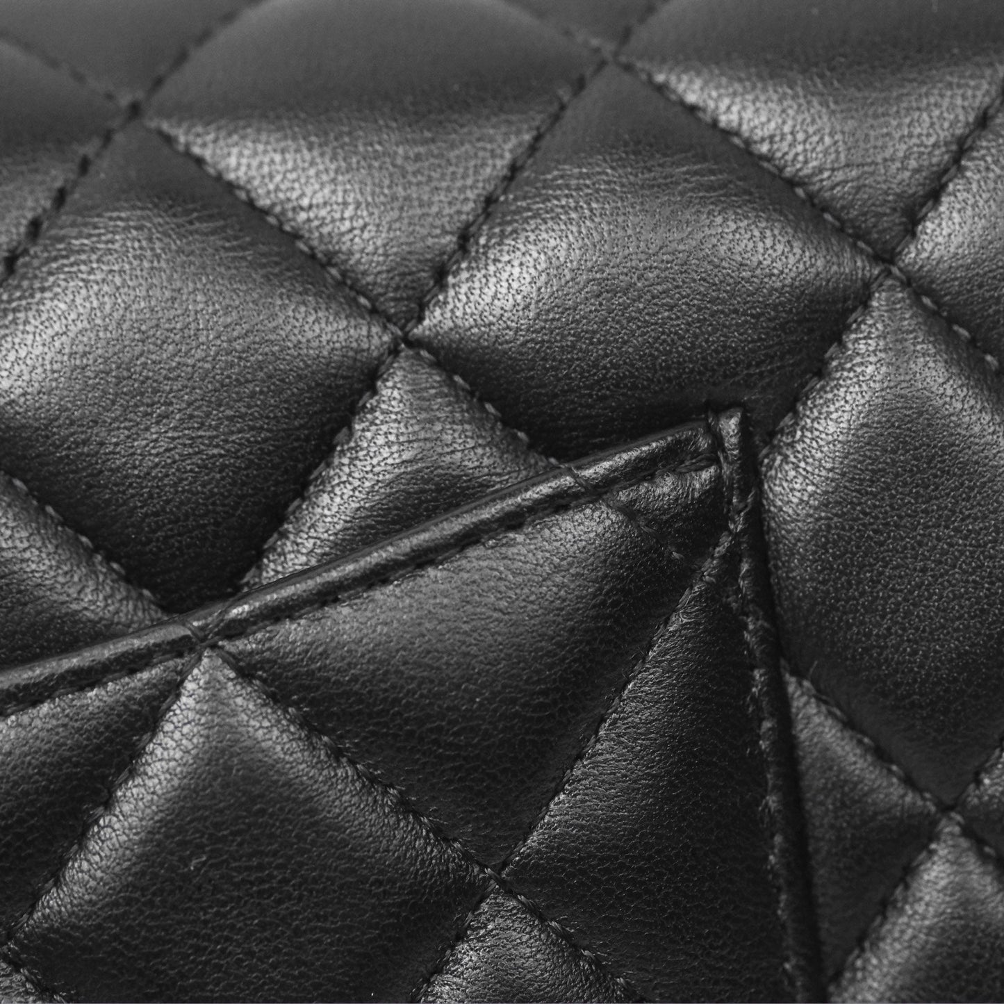 Chanel Mini Rectangular Quilted Black Lambskin Gold Hardware