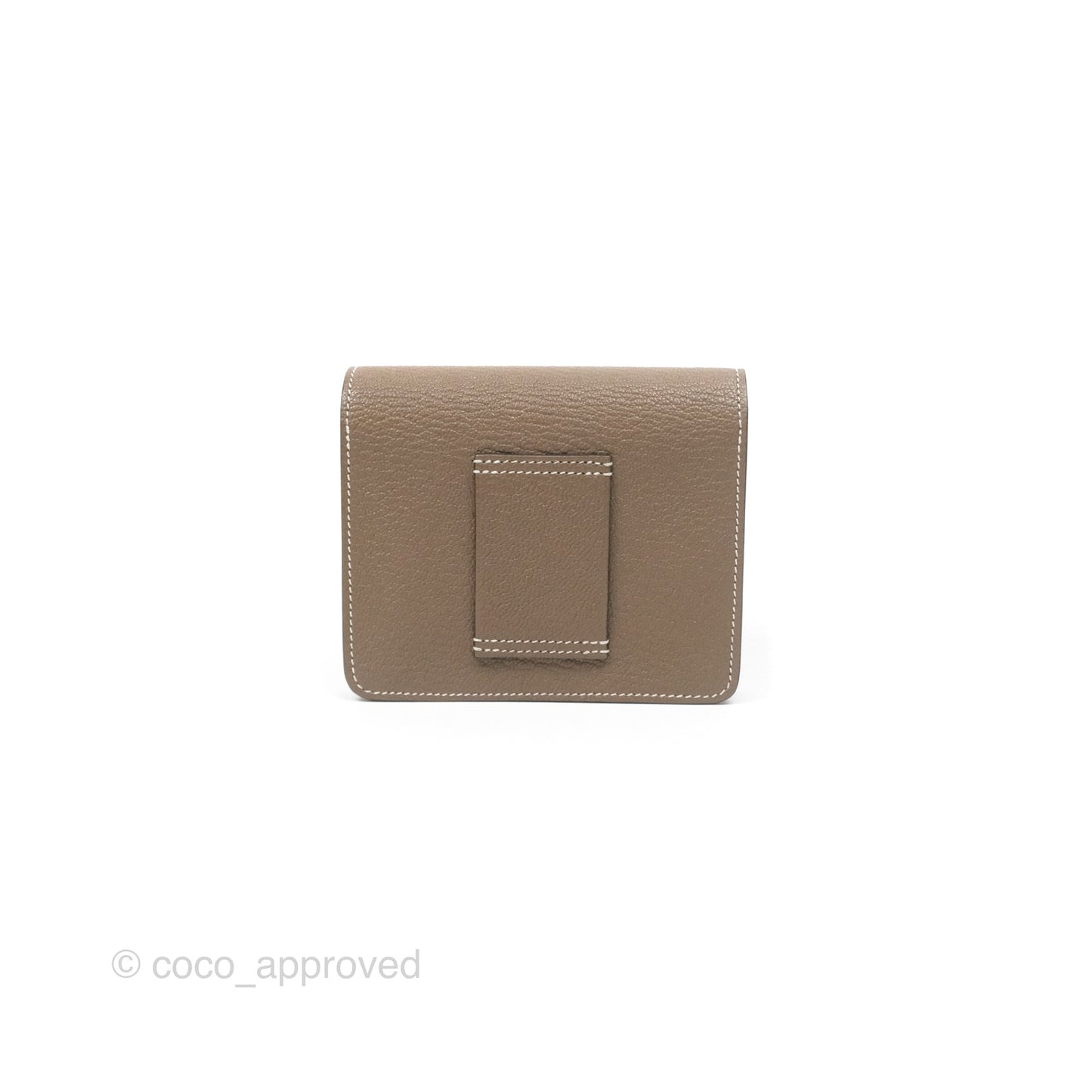 Hermès Roulis Slim Wallet Etoupe Chevre Mysore Palladium Hardware