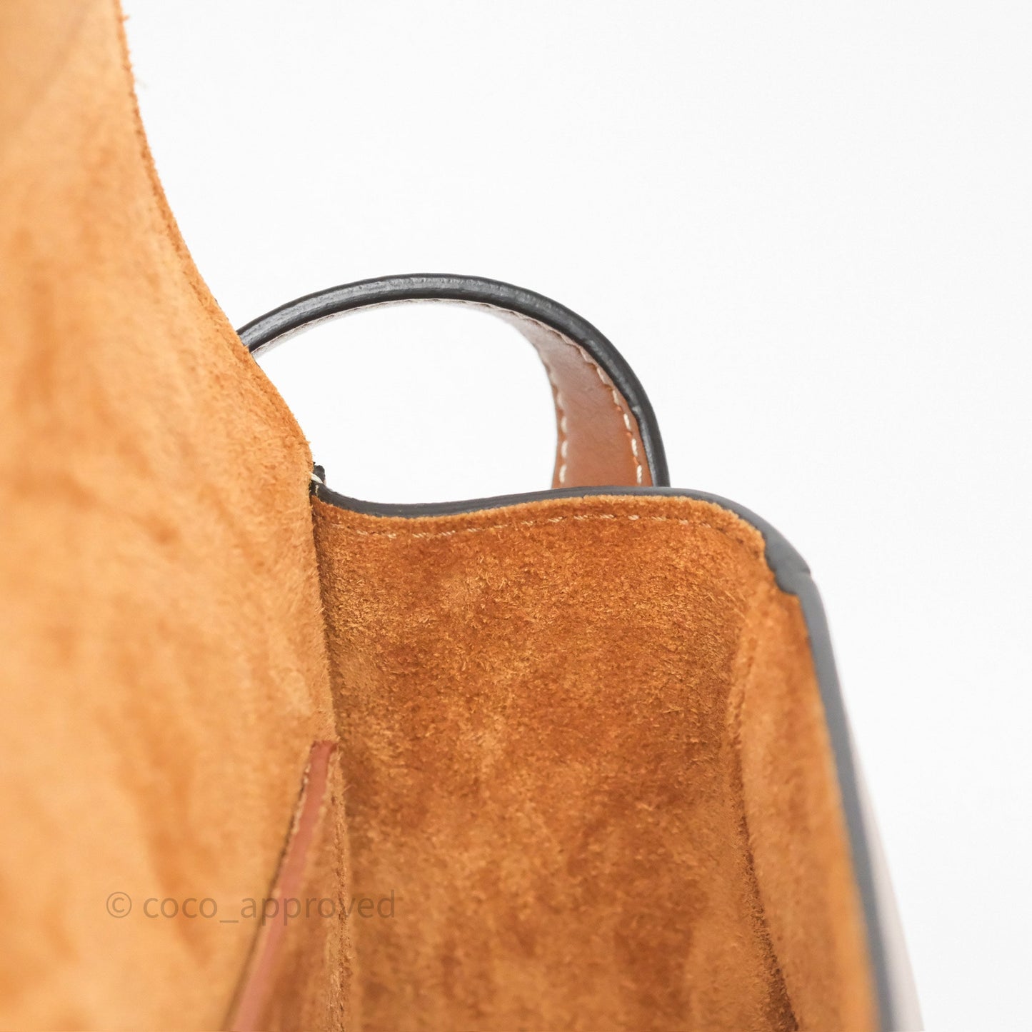 Celine Gold Studs Folco Cuir Triomphe in Smooth Calfskin Tan