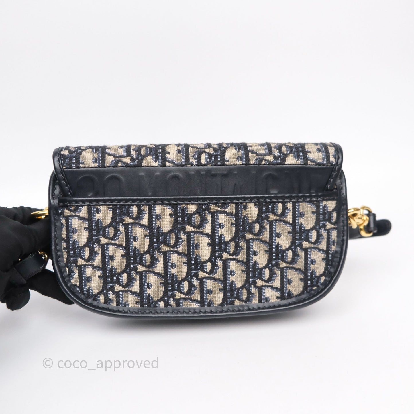 Christian Dior Bobby East-West Bag Blue Oblique Jacquard Canvas