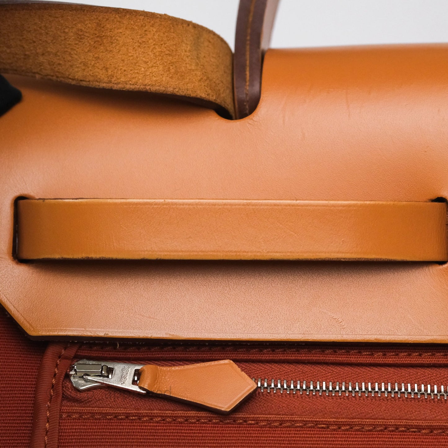 Hermès Herbag Zip 31 Cuivre Canvas Palladium Hardware
