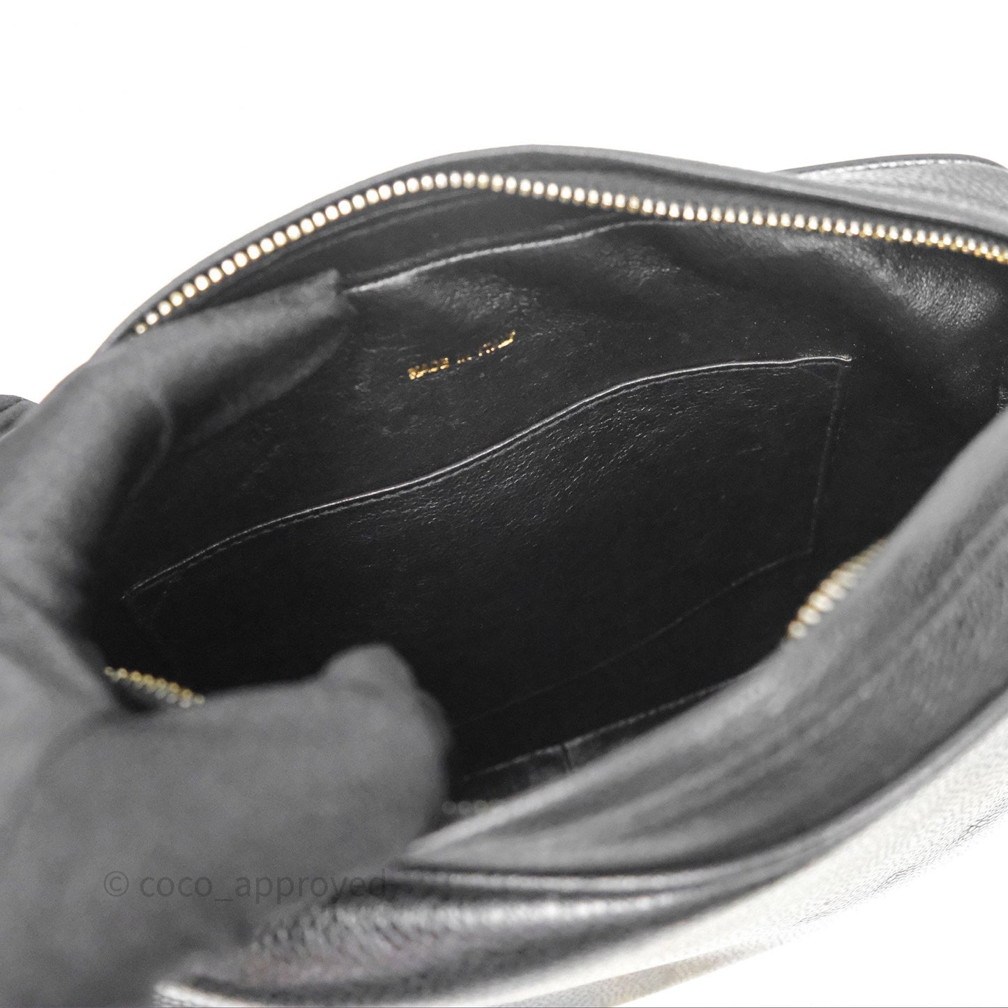Chanel Vintage CC Camera Bag Black Caviar 24 Gold Hardware