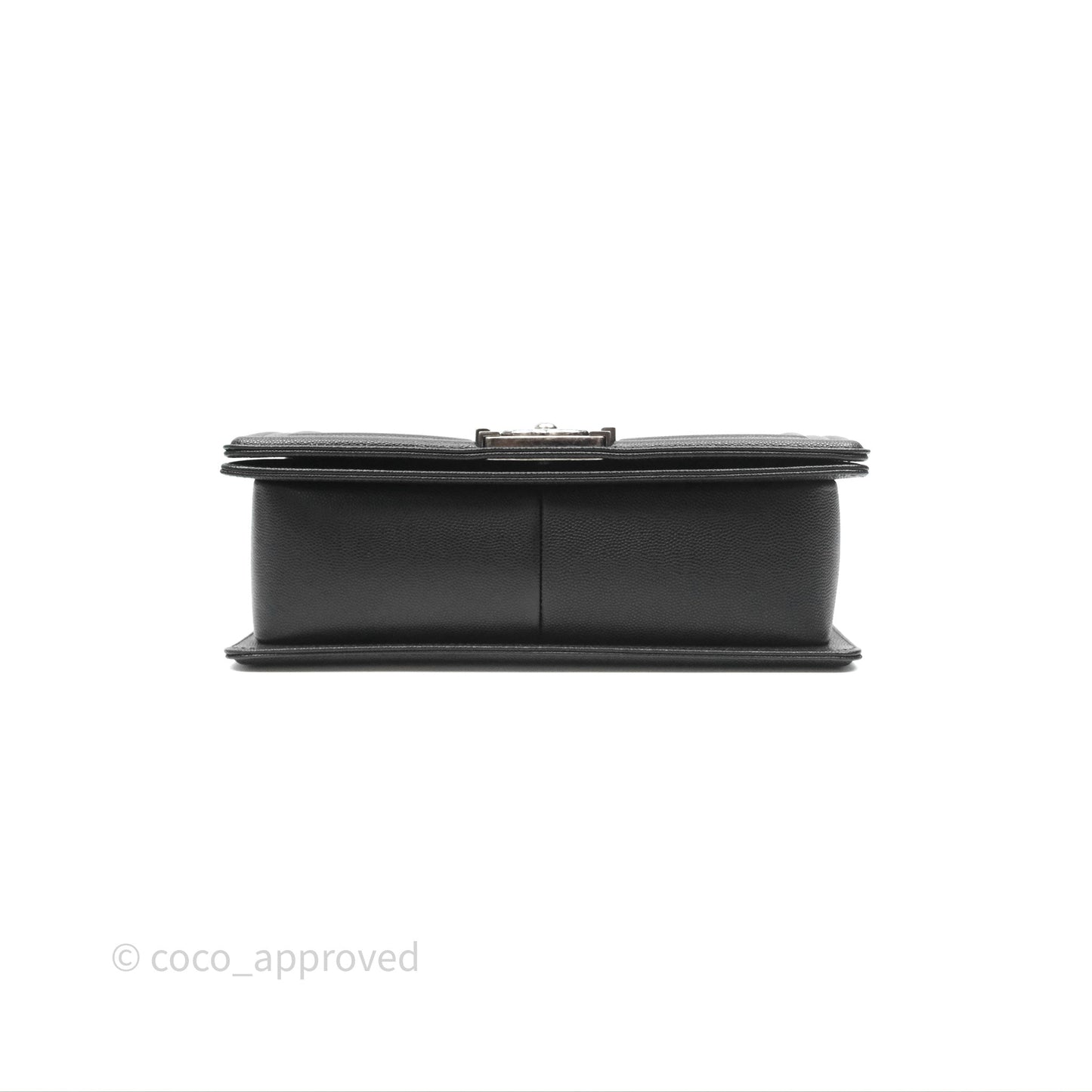 Chanel Medium Boy Quilted Black Caviar Ruthenium Hardware