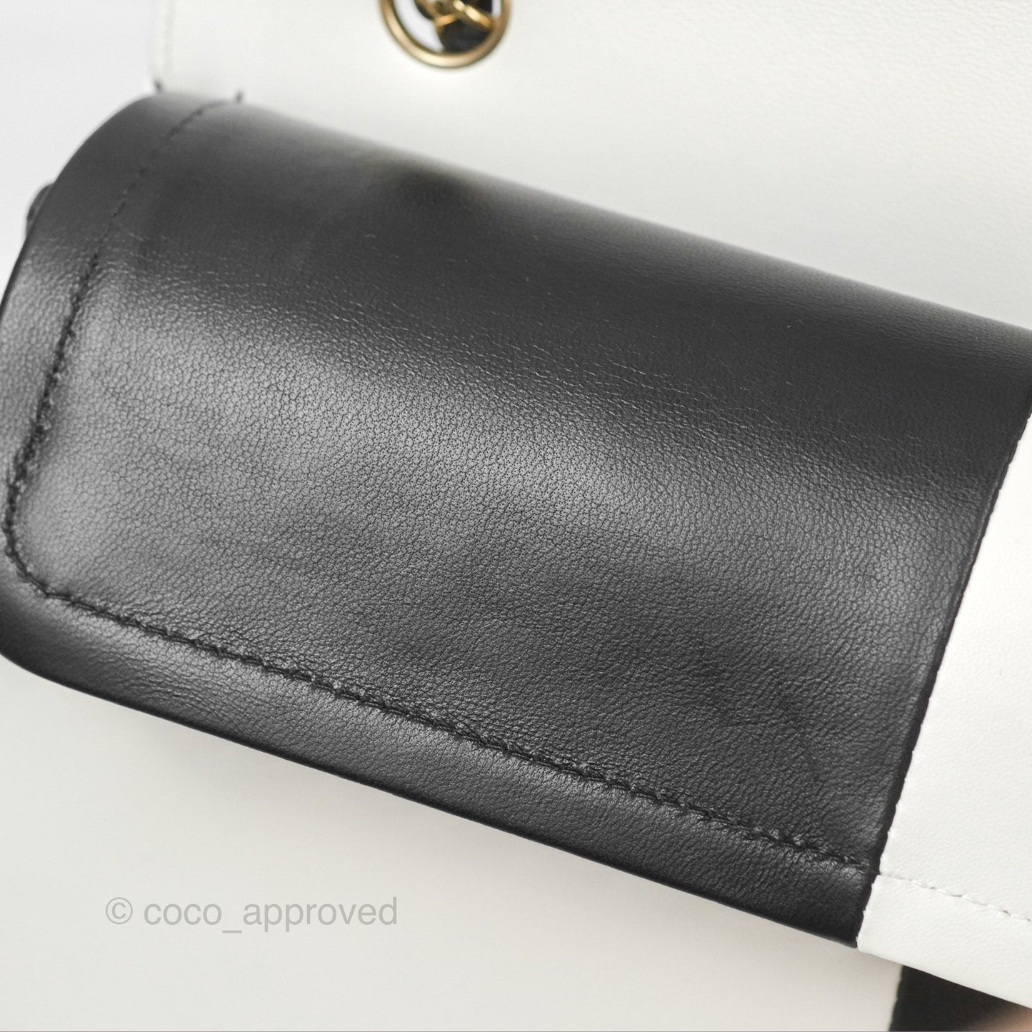 Chanel Medium Flap Black & White Lambskin Gold Hardware