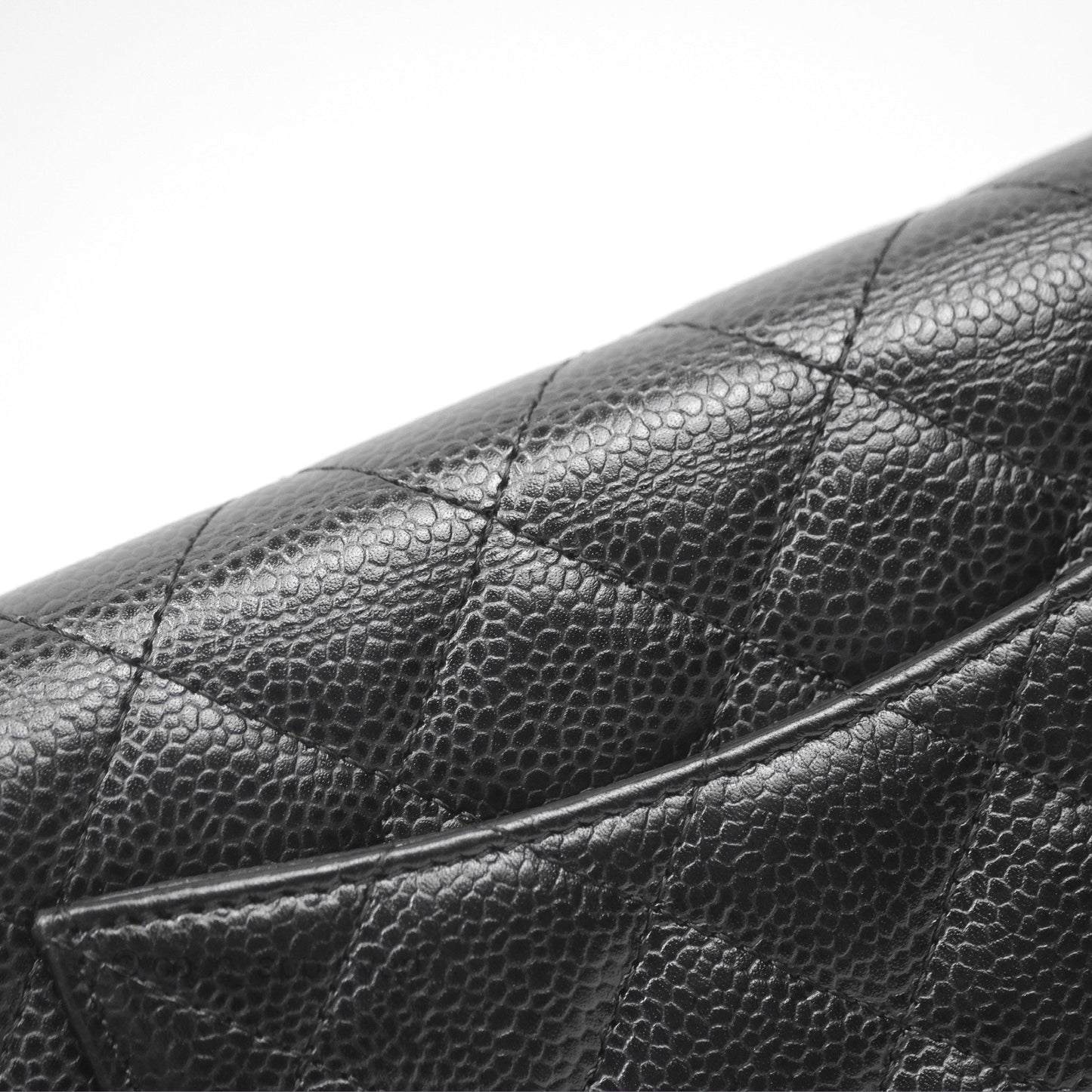 Chanel Classic Wallet On Chain WOC Quilted Black Caviar Gold Hardware