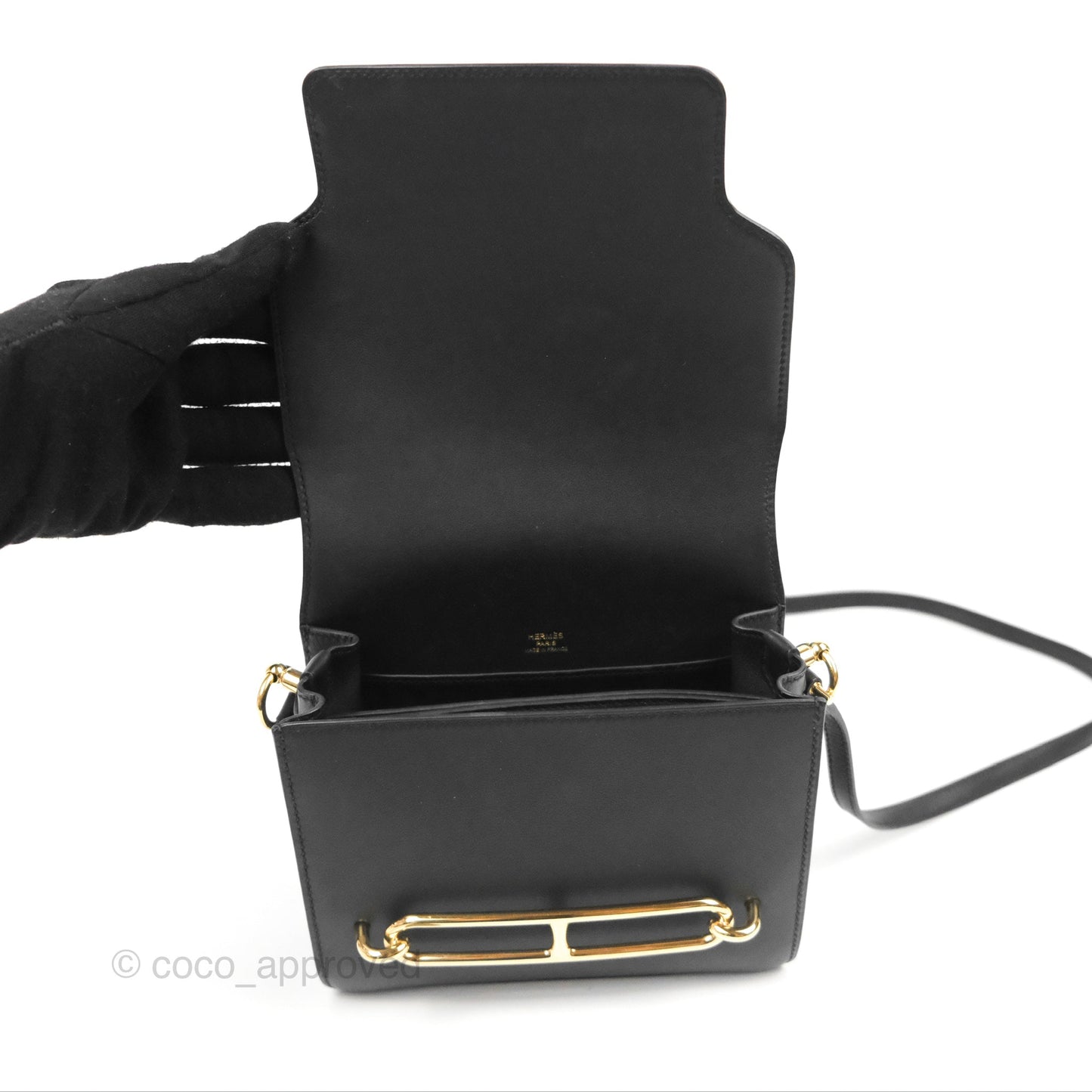 Hermès Roulis Mini 18 Black Swift Gold Hardware
