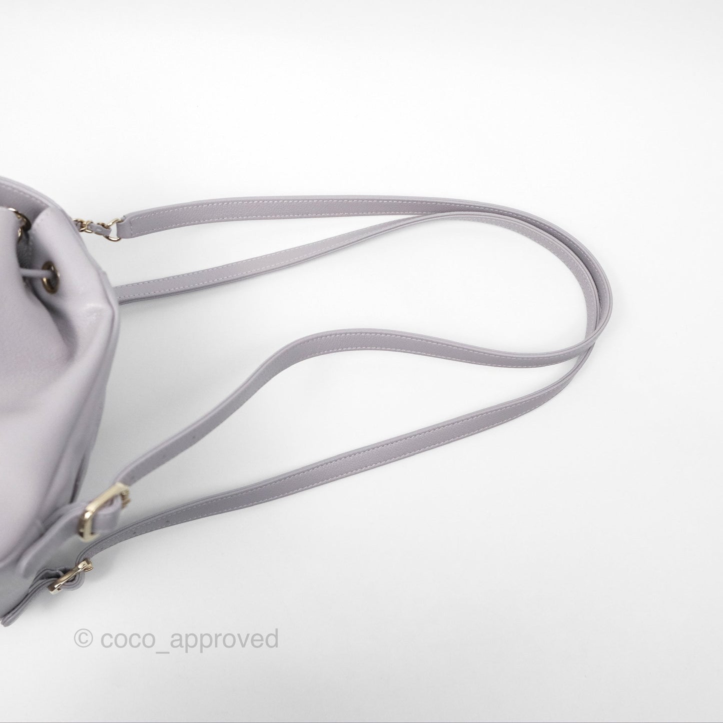 Chanel Mini Business Affinity Backpack Grey Caviar Gold Hardware 22B