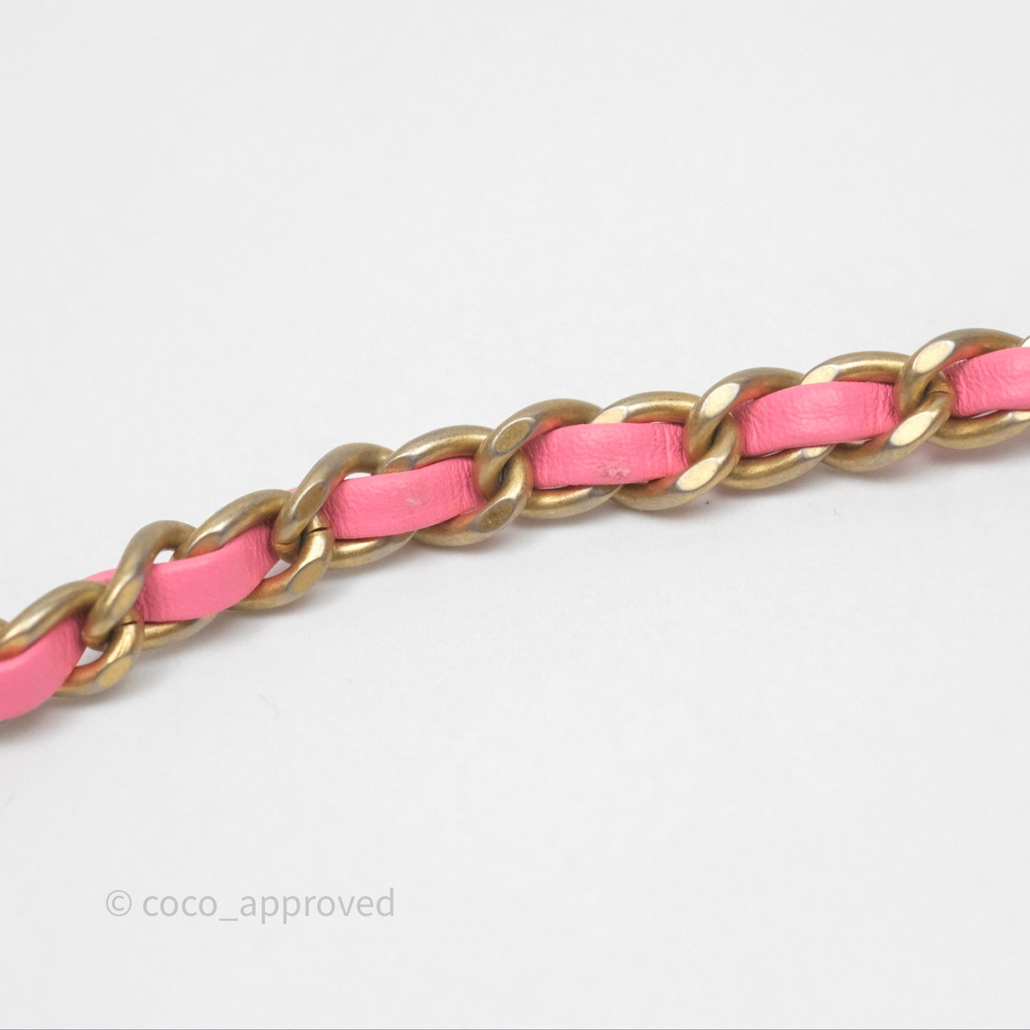 Chanel Mini Rectangular Pearl Crush Quilted Pink Lambskin Aged Gold Hardware