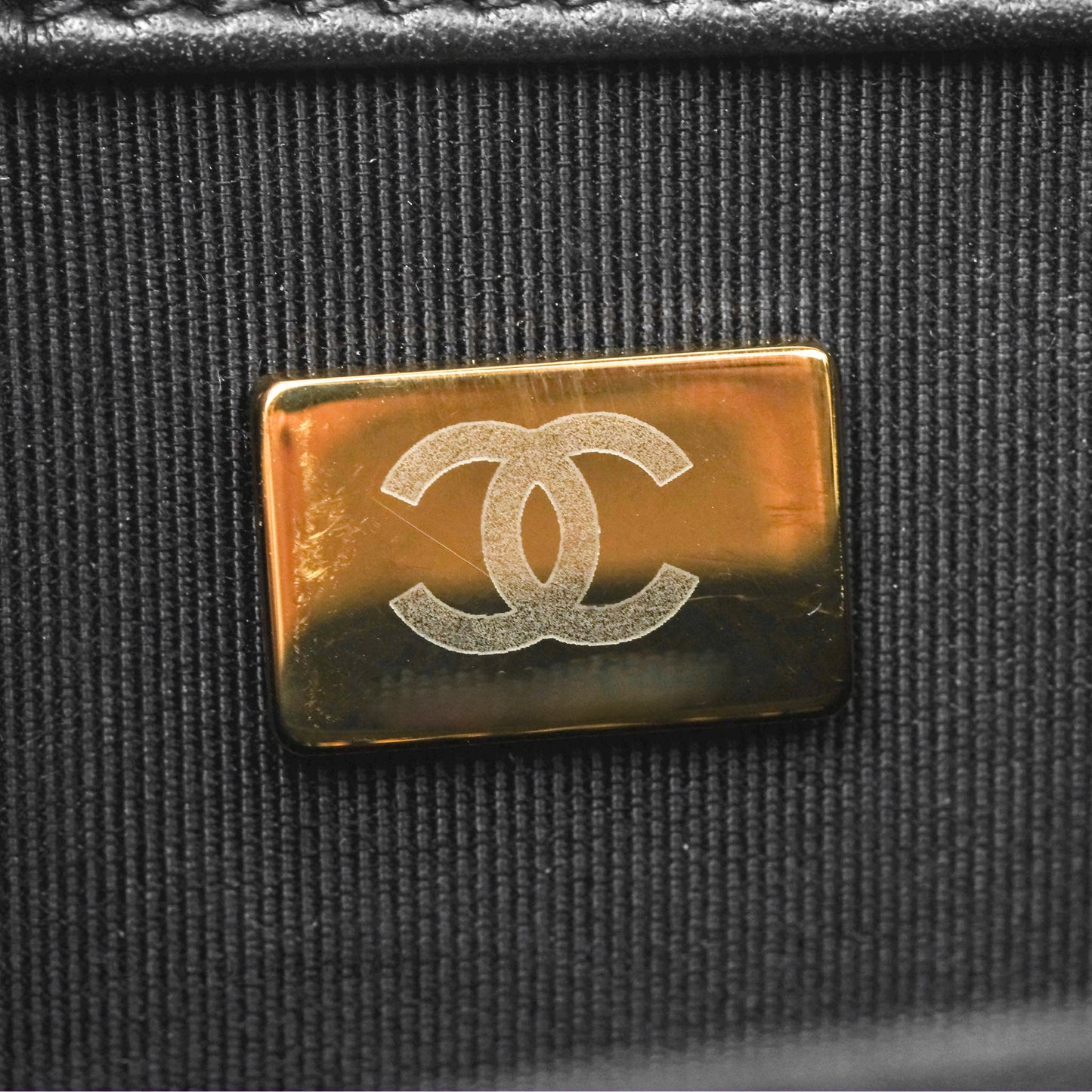 Chanel Quilted Medium Boy Black Calfskin Aged Gold Hardware