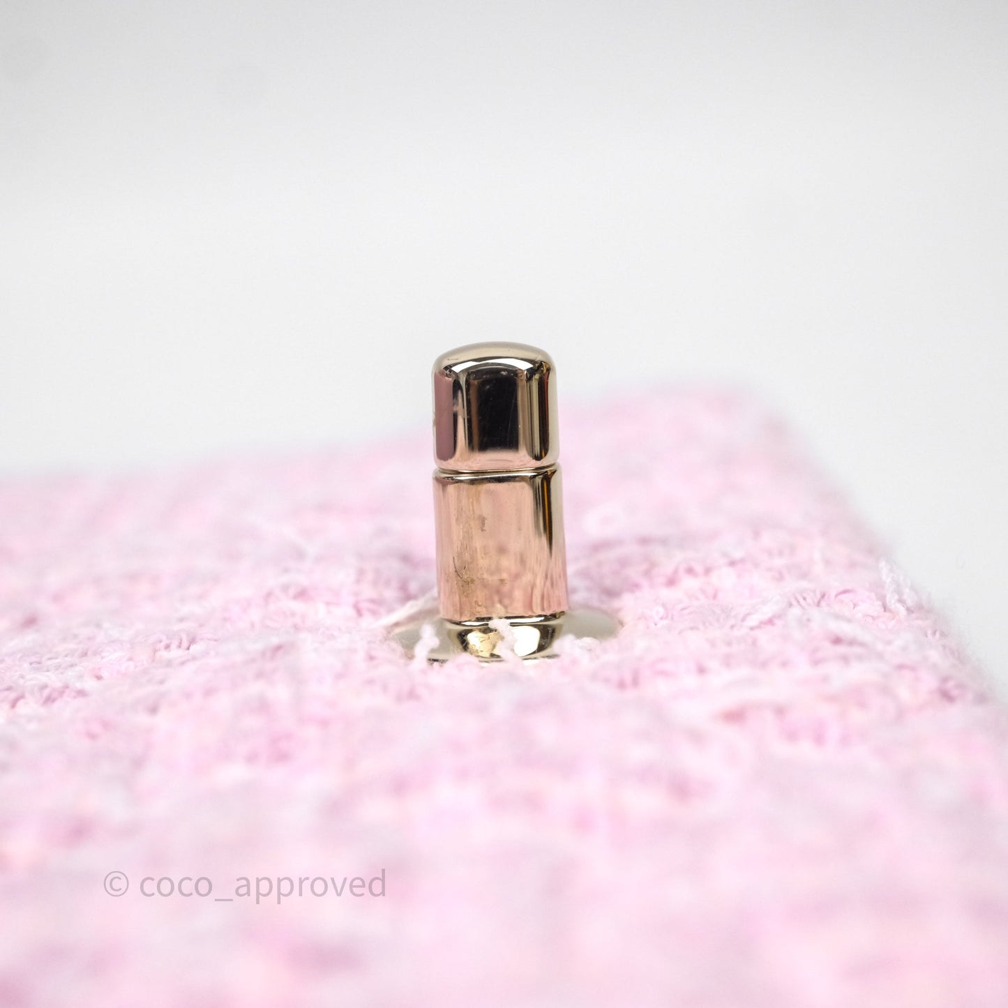 Chanel Classic Mini Rectangular Flap Pink Tweed Gold Hardware