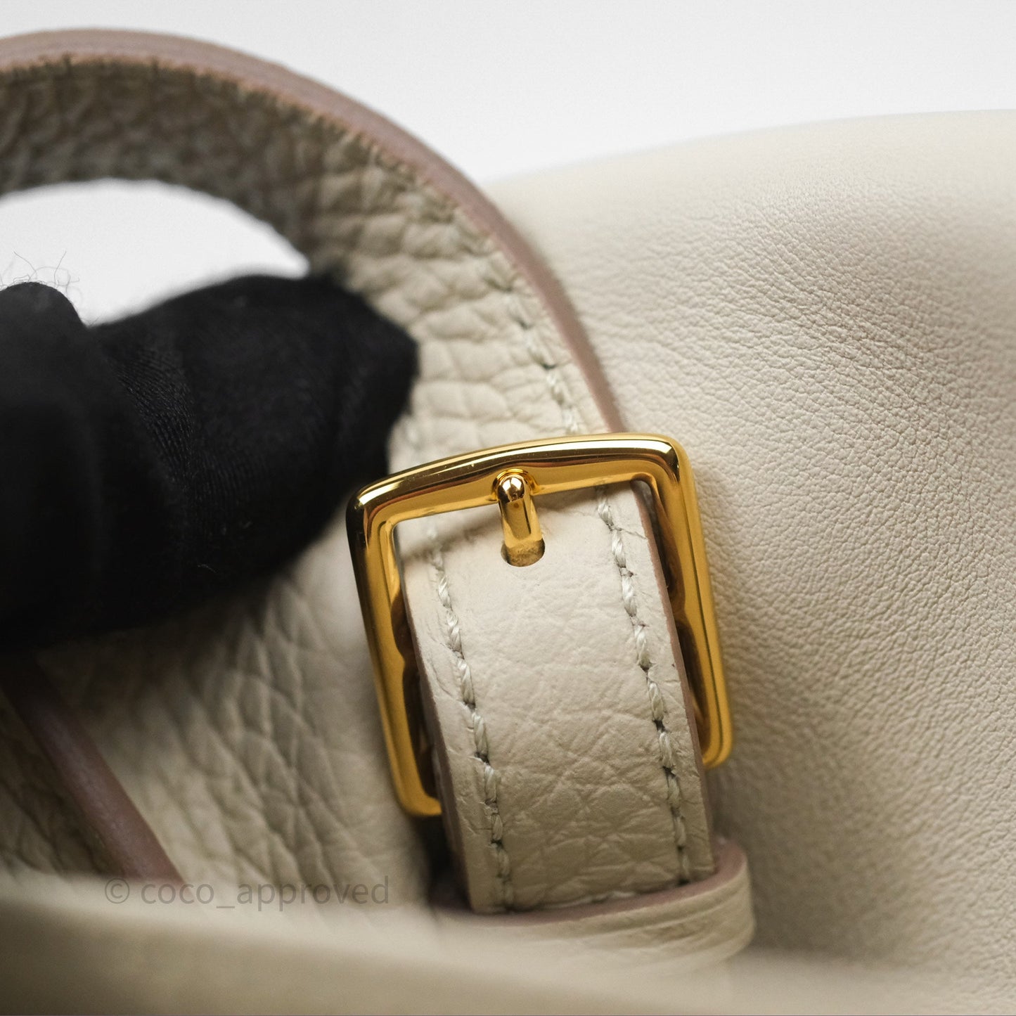 Hermès Halzan 25  Beton 8L Clemence Gold Hardware