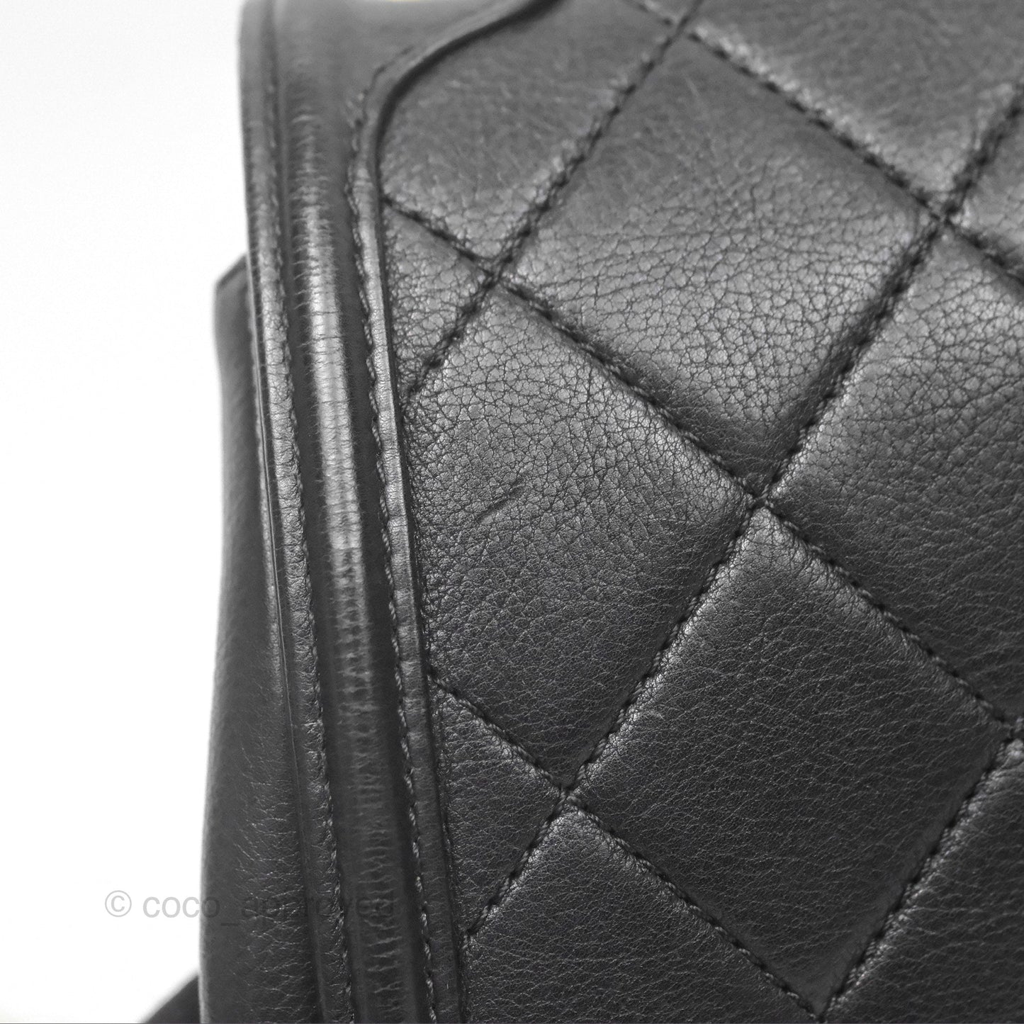 Chanel Small Underline Saddle Flap Bag Black Calfskin Gold Hardware
