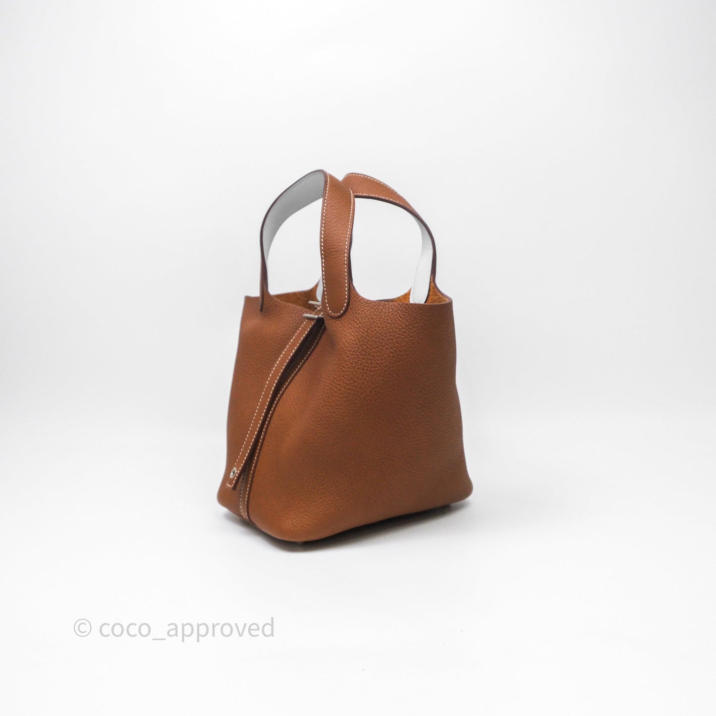 Hermes Picotin Lock 18 Gold 37/Bleu Brume T0 Clemence Palladium Hardware