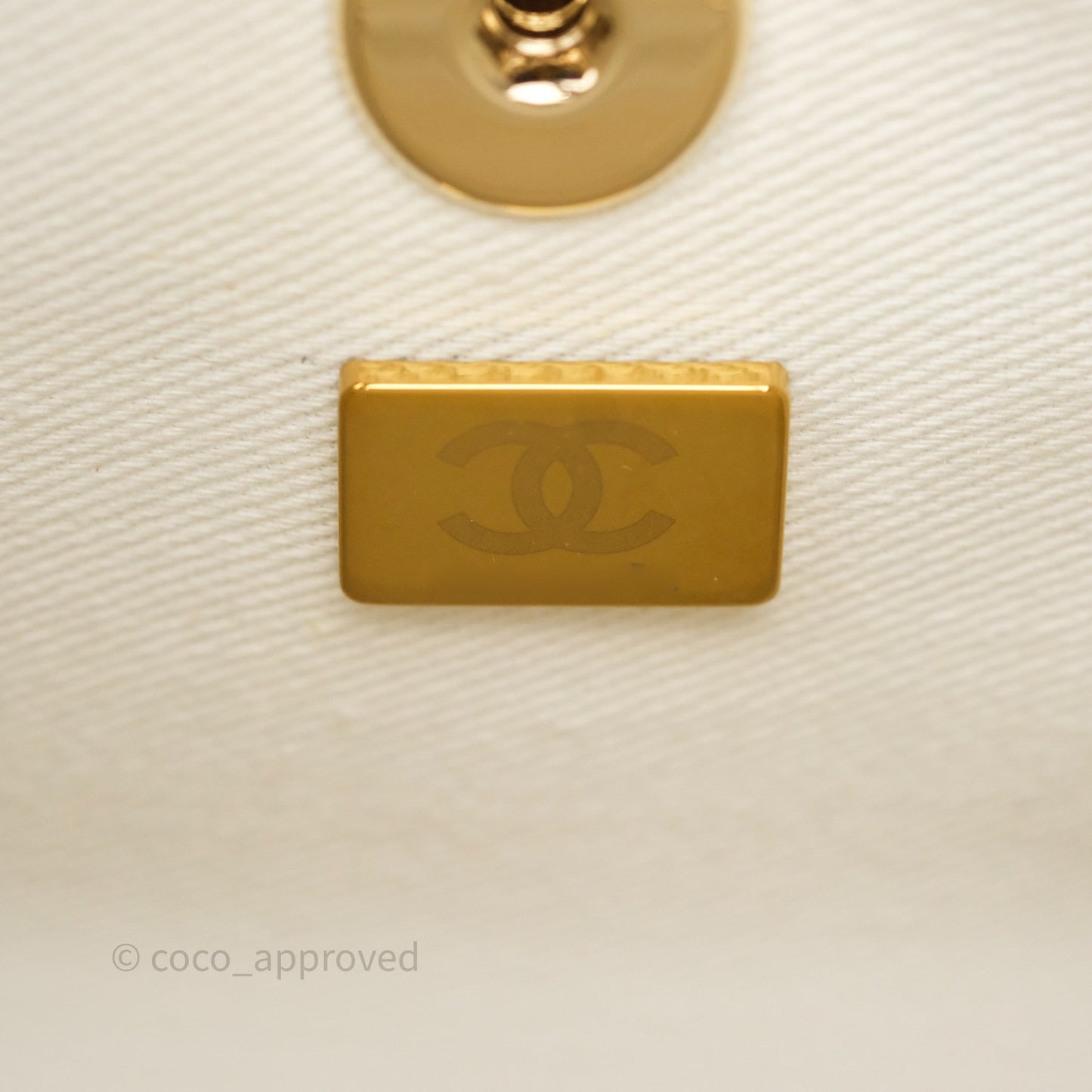 Chanel Quilted Business Affinity Backpack Ivory White Caviar Gold Hardware
