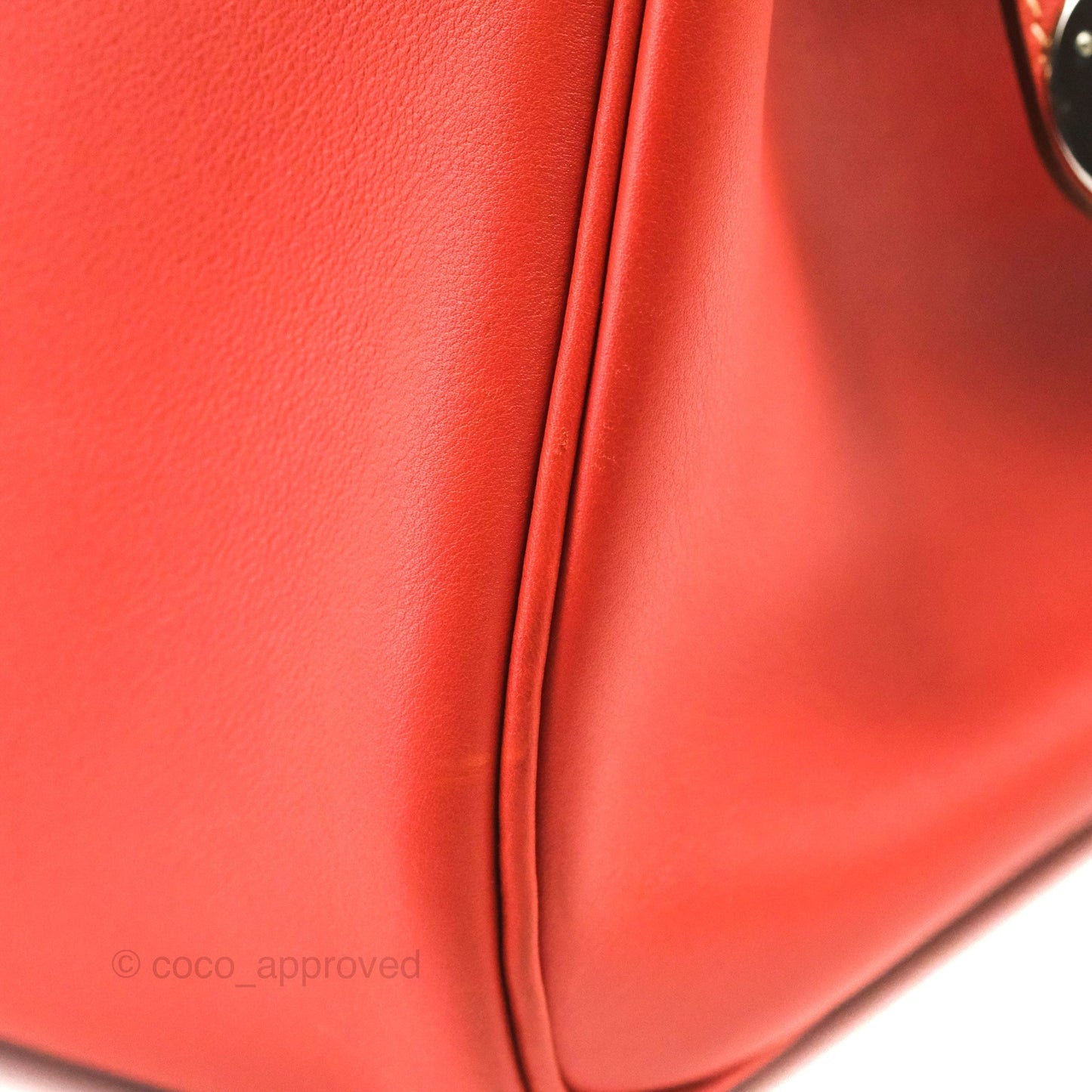 Hermès Lindy 30 Sanguine 9M Swift Palladium Hardware