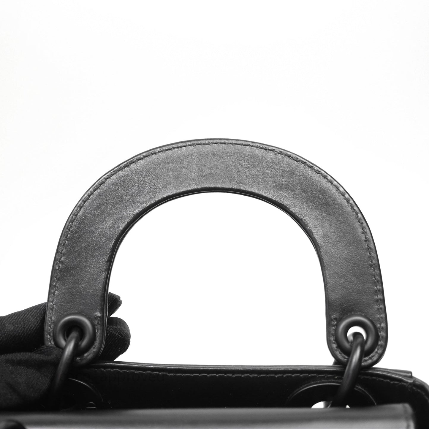 Dior Mini Lady Dior So Black Cannage Calfskin with Diamond Motif