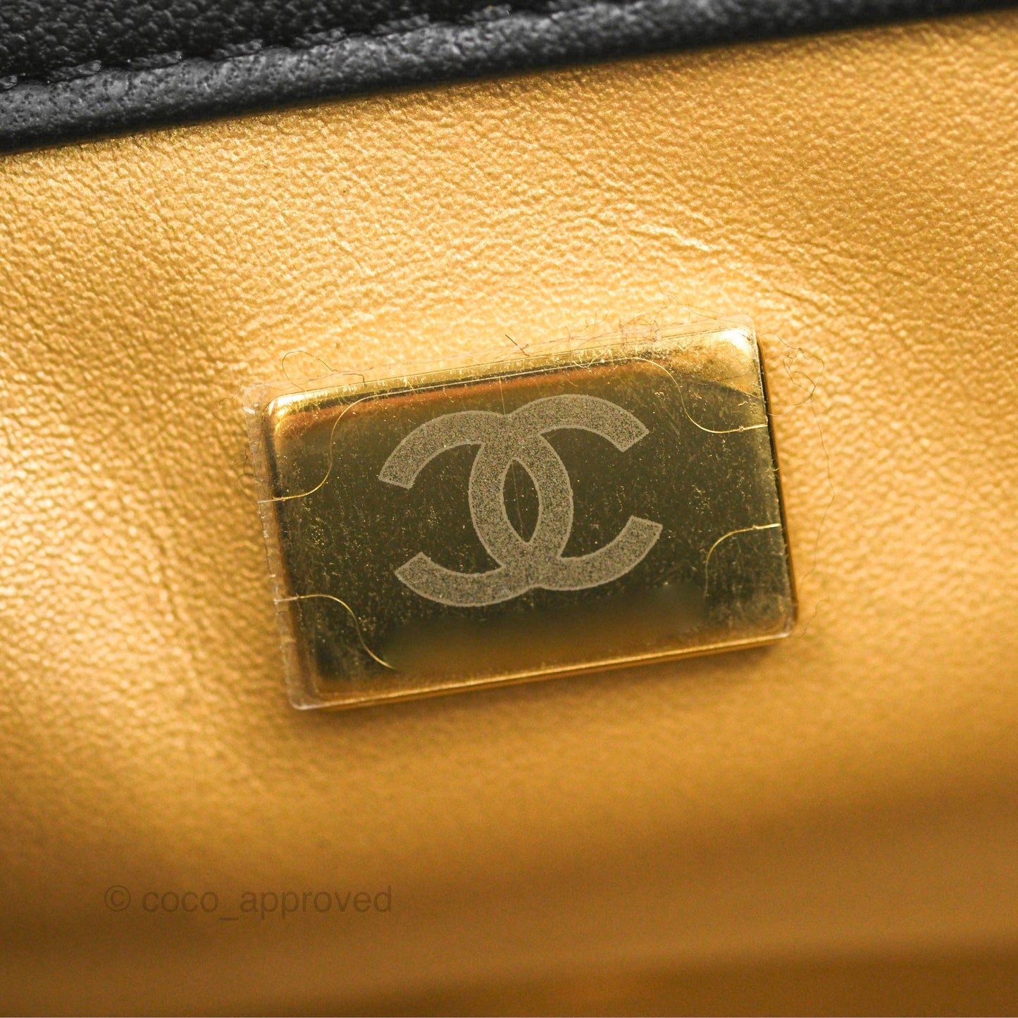 Chanel Pearl Crush Mini Rectangular Quilted Black Lambskin Aged Gold Hardware