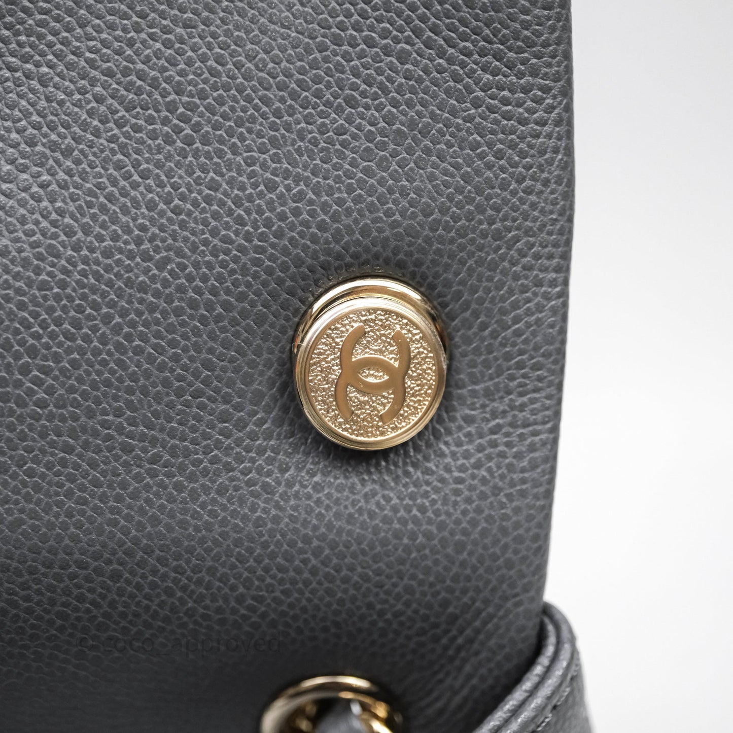 Chanel Small Duma Backpack Dark Grey Caviar Gold Hardware 23K
