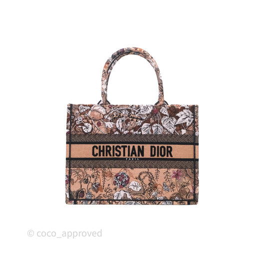 Christian Dior Medium Jardin Magique Book Tote Embroidered Power Pink Canvas