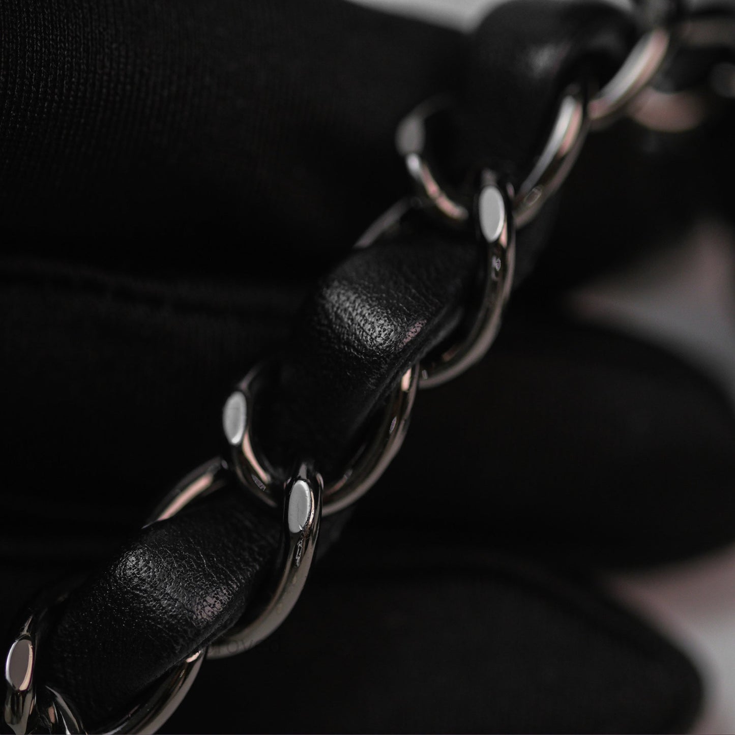 Chanel Mini Flap Bag Sequin Black/ Navy Gun Metal Hardware