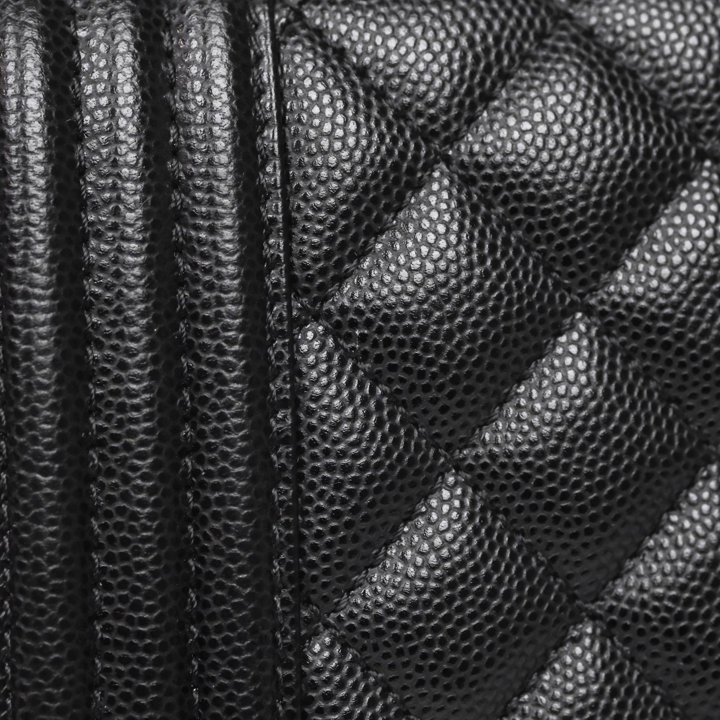 Chanel Medium Boy Quilted Black Caviar Aged Gold Hardware