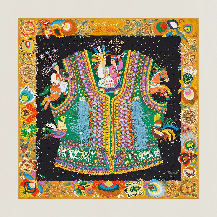 Hermès Costume de Fête 90 Scarf Silk