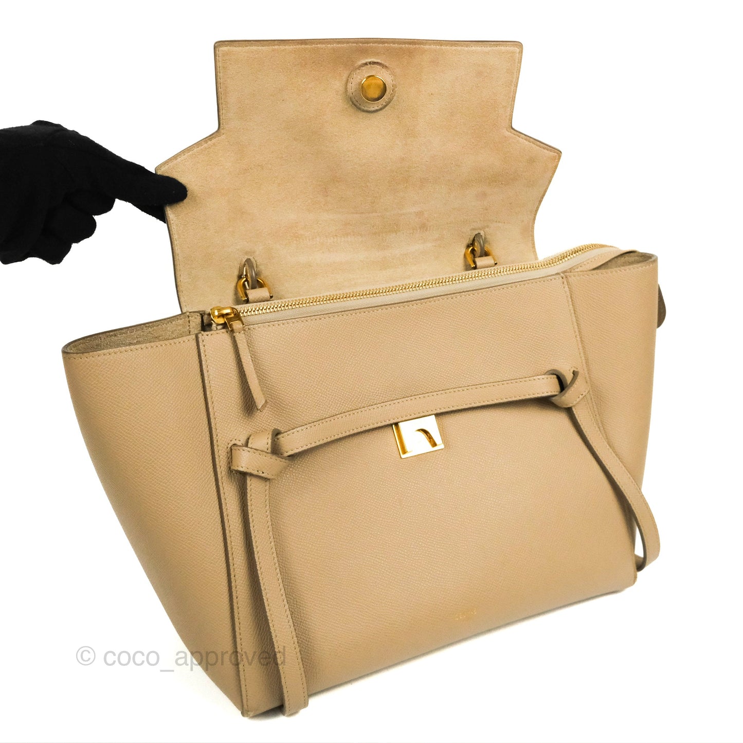 Celine Mini Belt Bag Light Taupe Grained Calfskin Gold Hardware