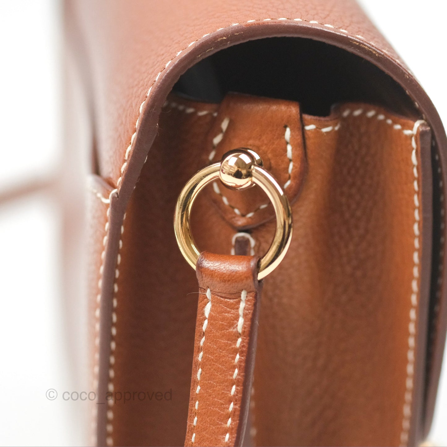 Hermès Roulis Mini 18 Fauve Barenia Gold Hardware