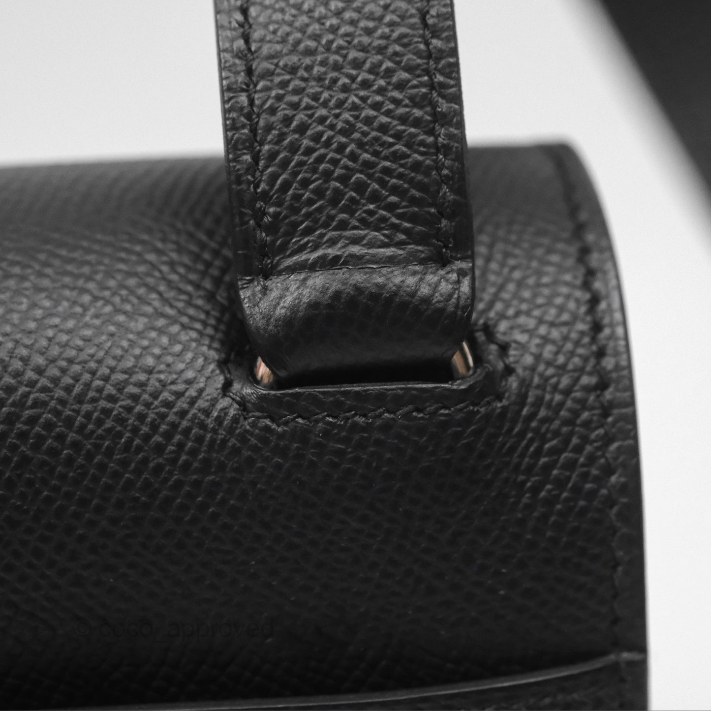Hermès Della Cavalleria Mini Bag Noir 89 Epsom Palladium Hardware